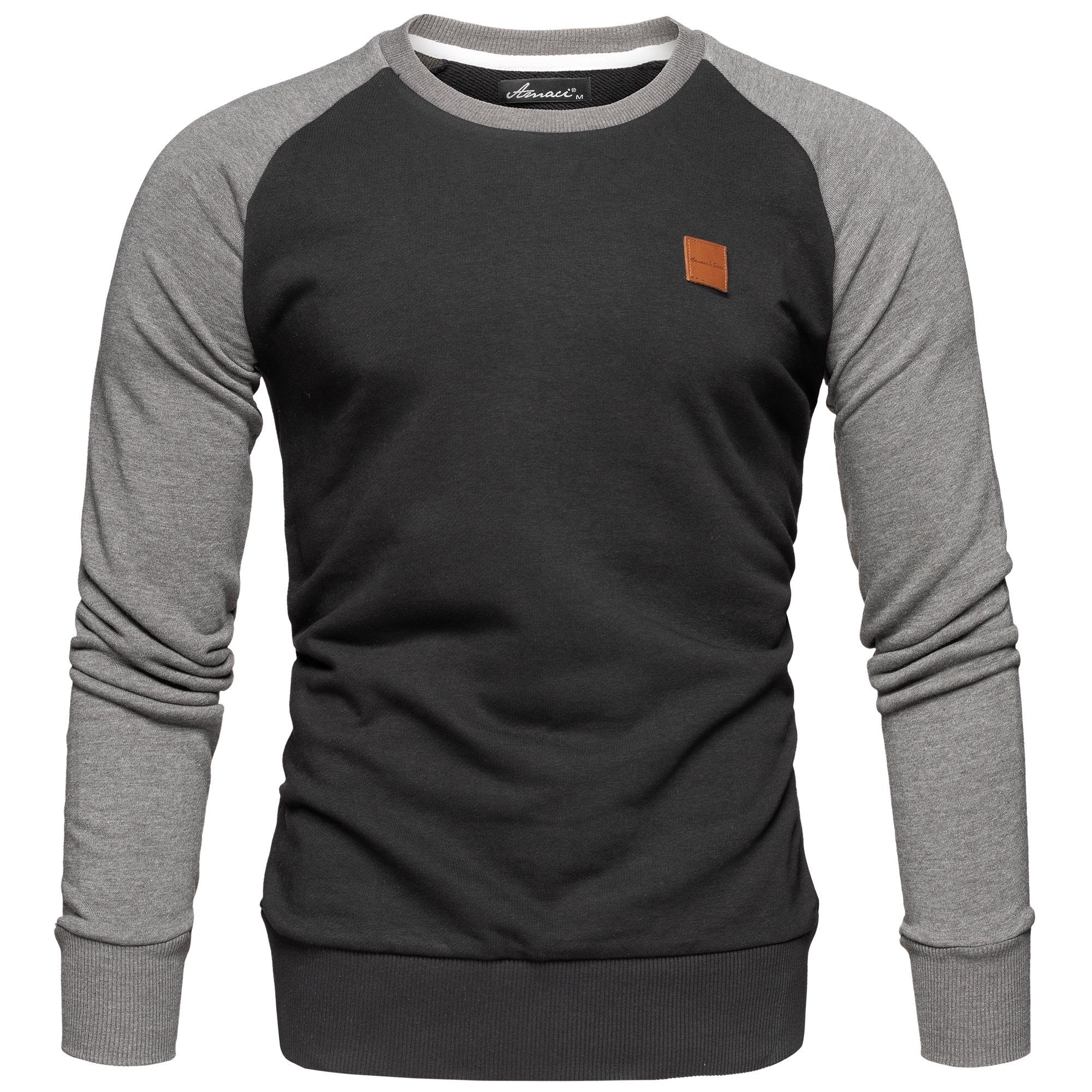 Amaci&Sons Sweatshirt MILWAUKEE Sweatshirt mit Rundhalsausschnitt günstig online kaufen