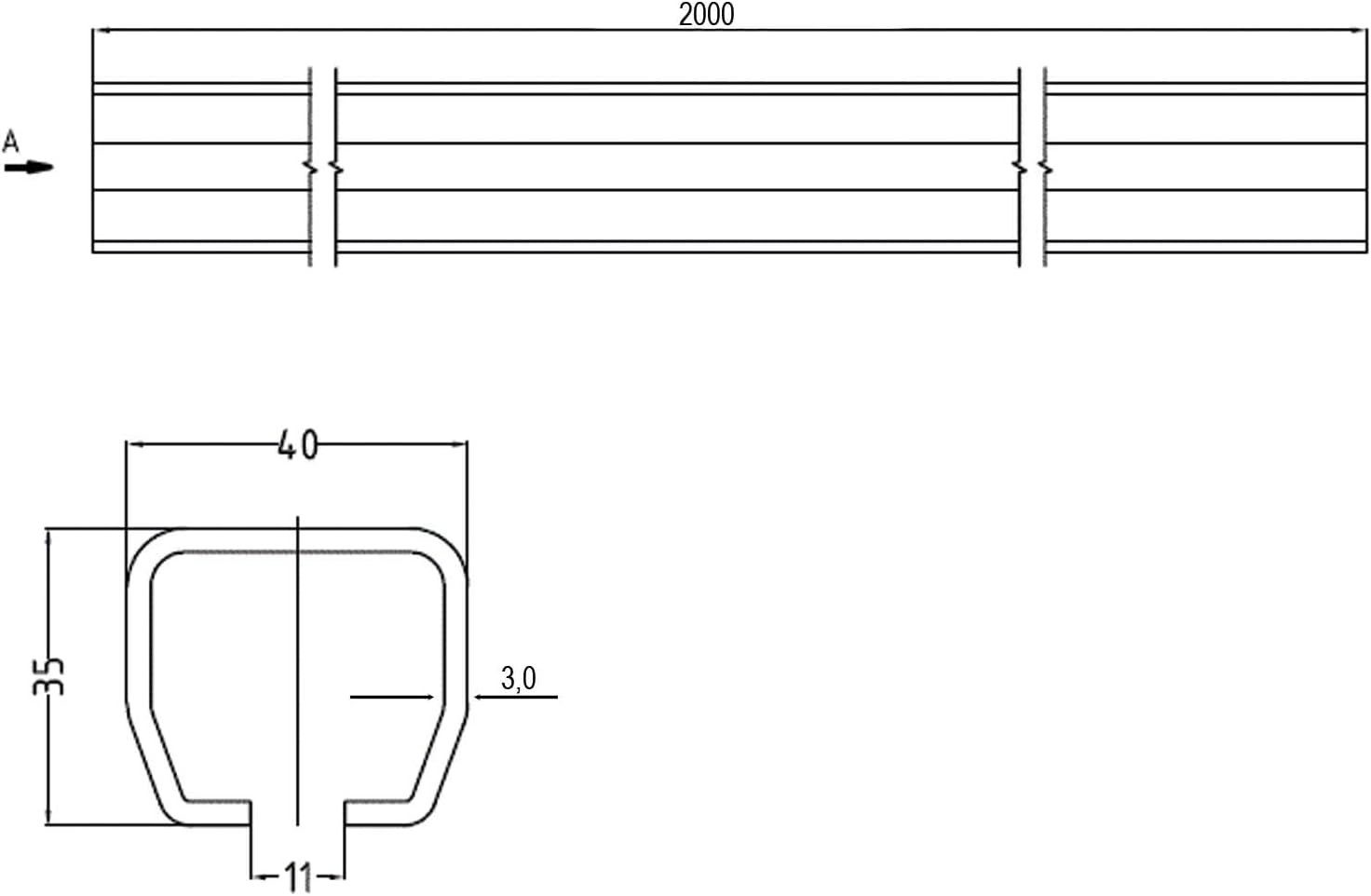 MEA Torbeschlag für Schiebetore, Typ 1 bis 200kg, Schiebetür und Scheunentore (Typ 1 bis 200kg), für Innen- & Außenbereich