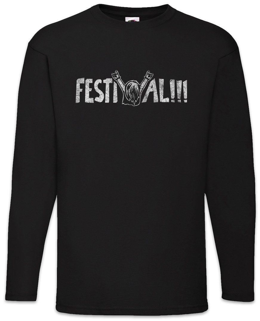Langarmshirt Festival Langarm T-Shirt Band Punk Death Heavy Metal Hard Skulls Music