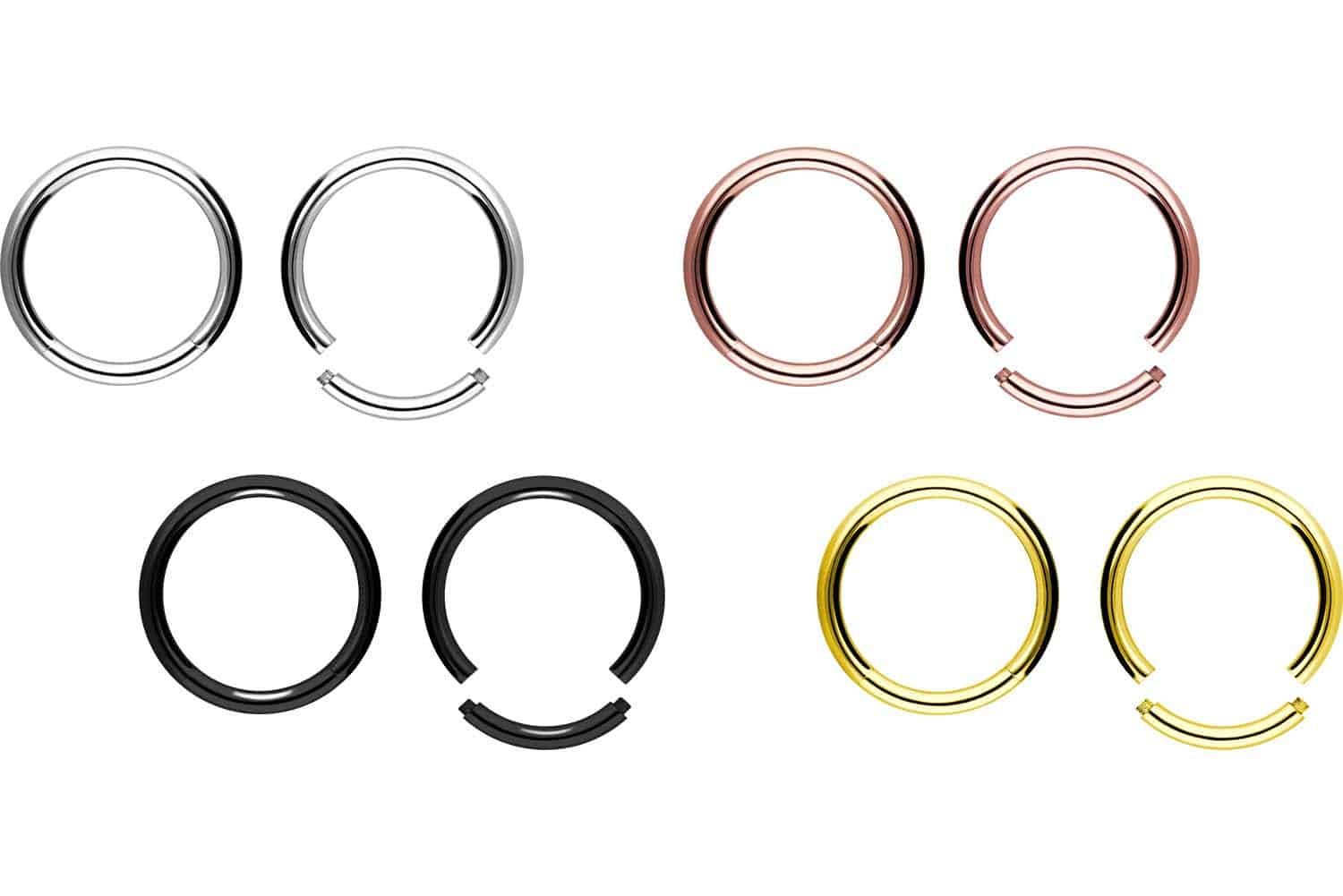 PIERCINGLINE Nasenpiercing Chirurgenstahl Segmentring (Klemm-Ringe / günstig online kaufen