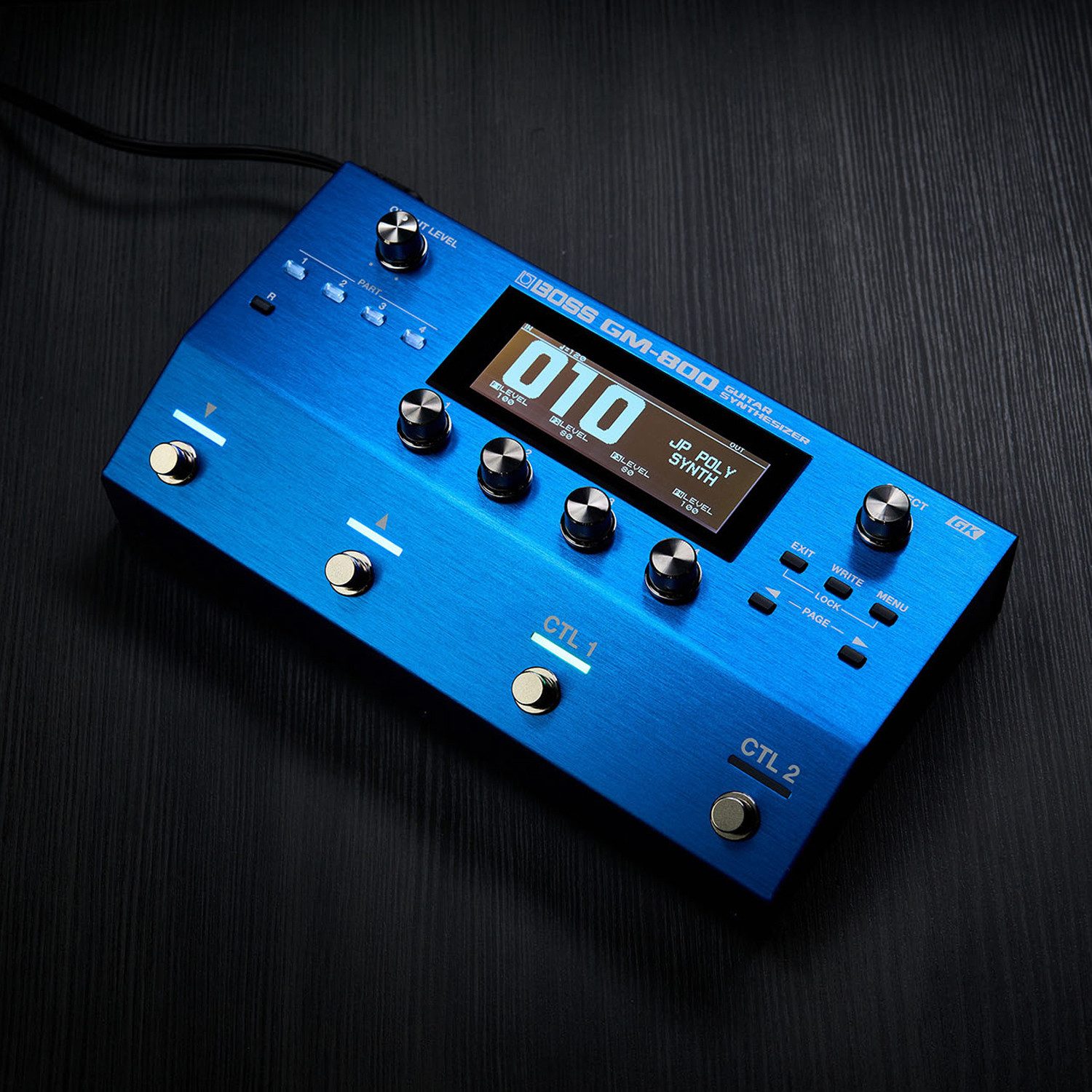 Boss by Roland E-Bass Boss GM-800 Effektgerät Synthesizer-Pedal Bass-Bundle, Effektgerät, Synthesizer, Pedal, mit Basstonabnehmer, Serial GK-Kabel und Tuch