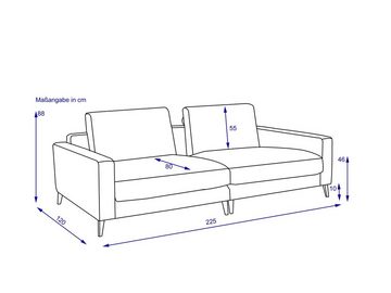 SANSIBAR Living Sofa Sofa 3 Sitzer SANSIBAR RÖMÖ (BHT 232x84x125 cm) BHT 232x84x125 cm