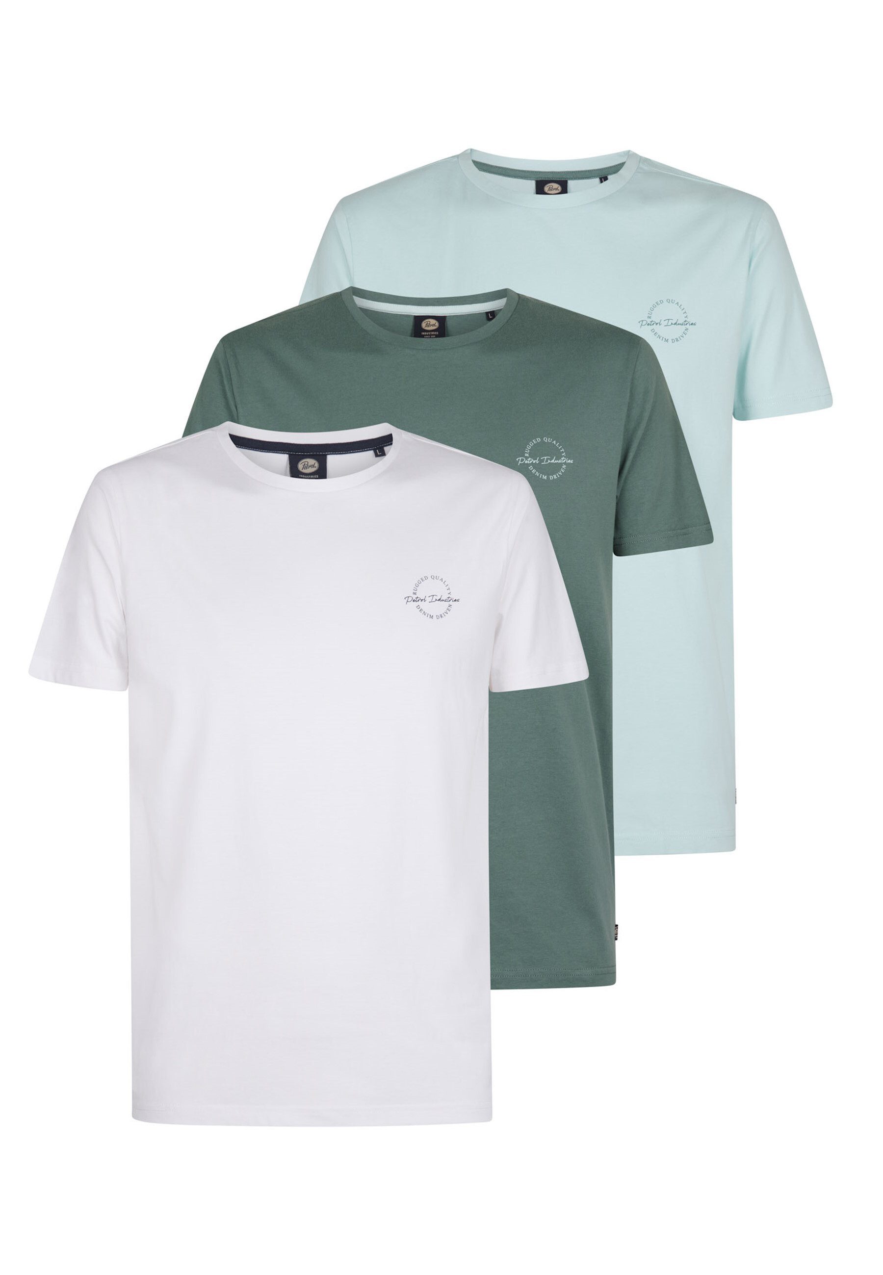 Petrol Industries T-Shirt T-Shirt Kurzarmshirt 3 Pack (3-tlg., 3)