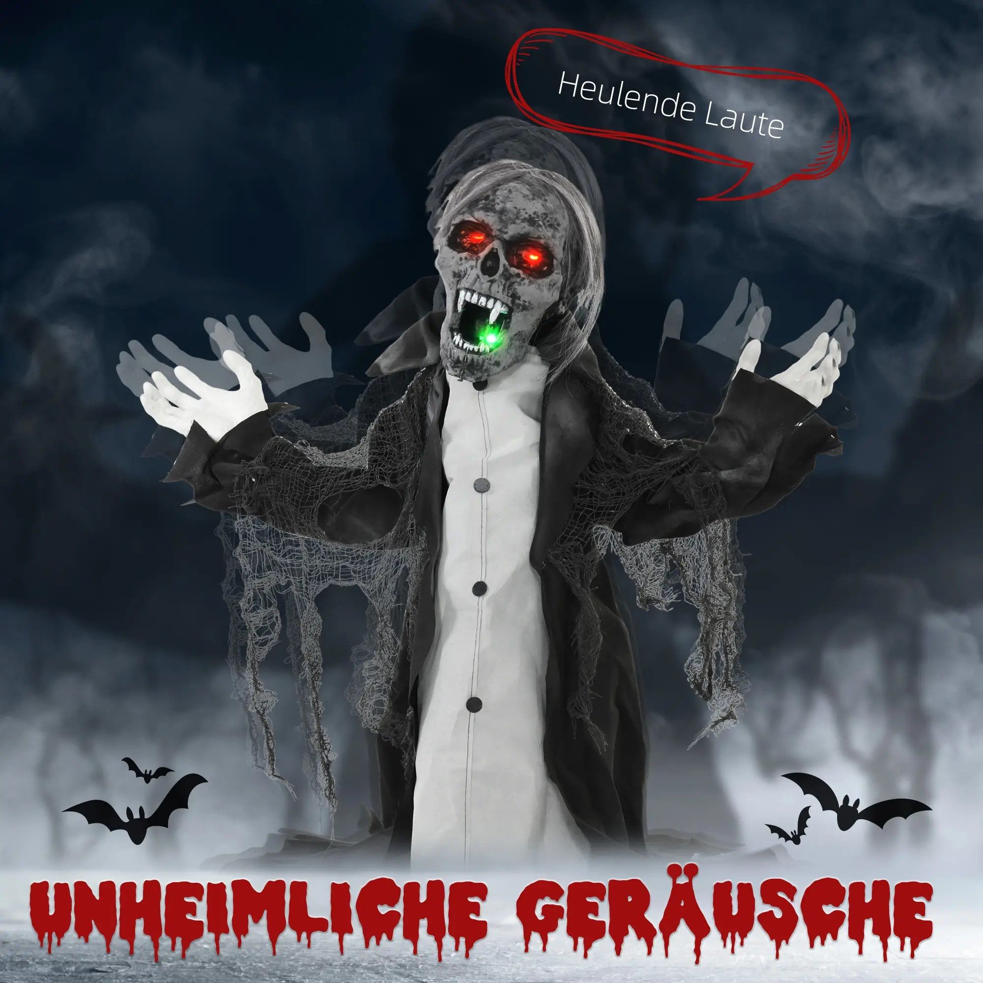 BlingBin LED-Dekofigur Beweglicher Zombie mit Sound günstig online kaufen