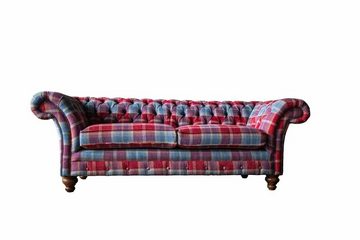 JVmoebel Chesterfield-Sofa, Sofa Chesterfield Wohnzimmer Klassisch Design Textil Sofas