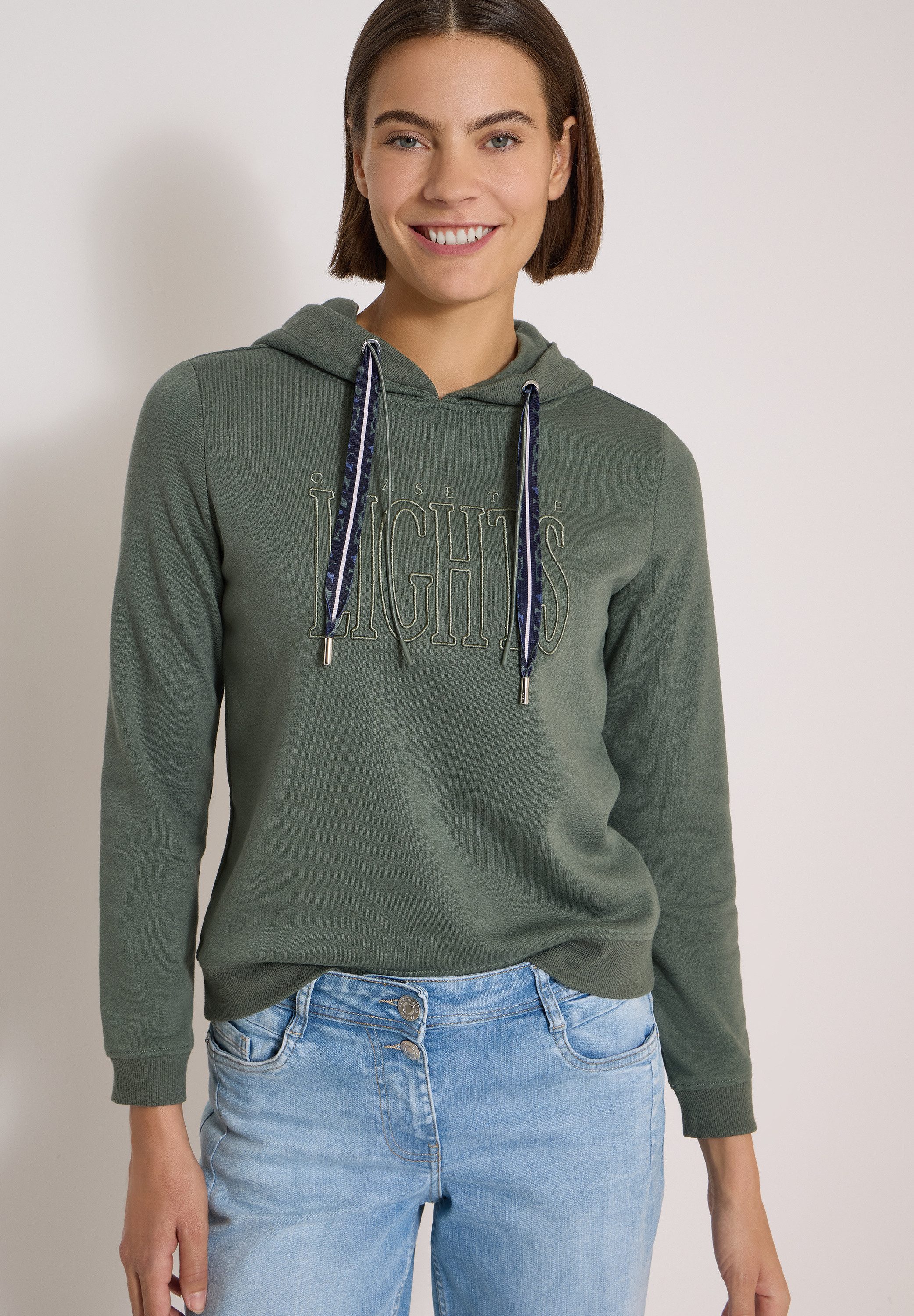 CECIL Sweatshirt mit Rippstrick