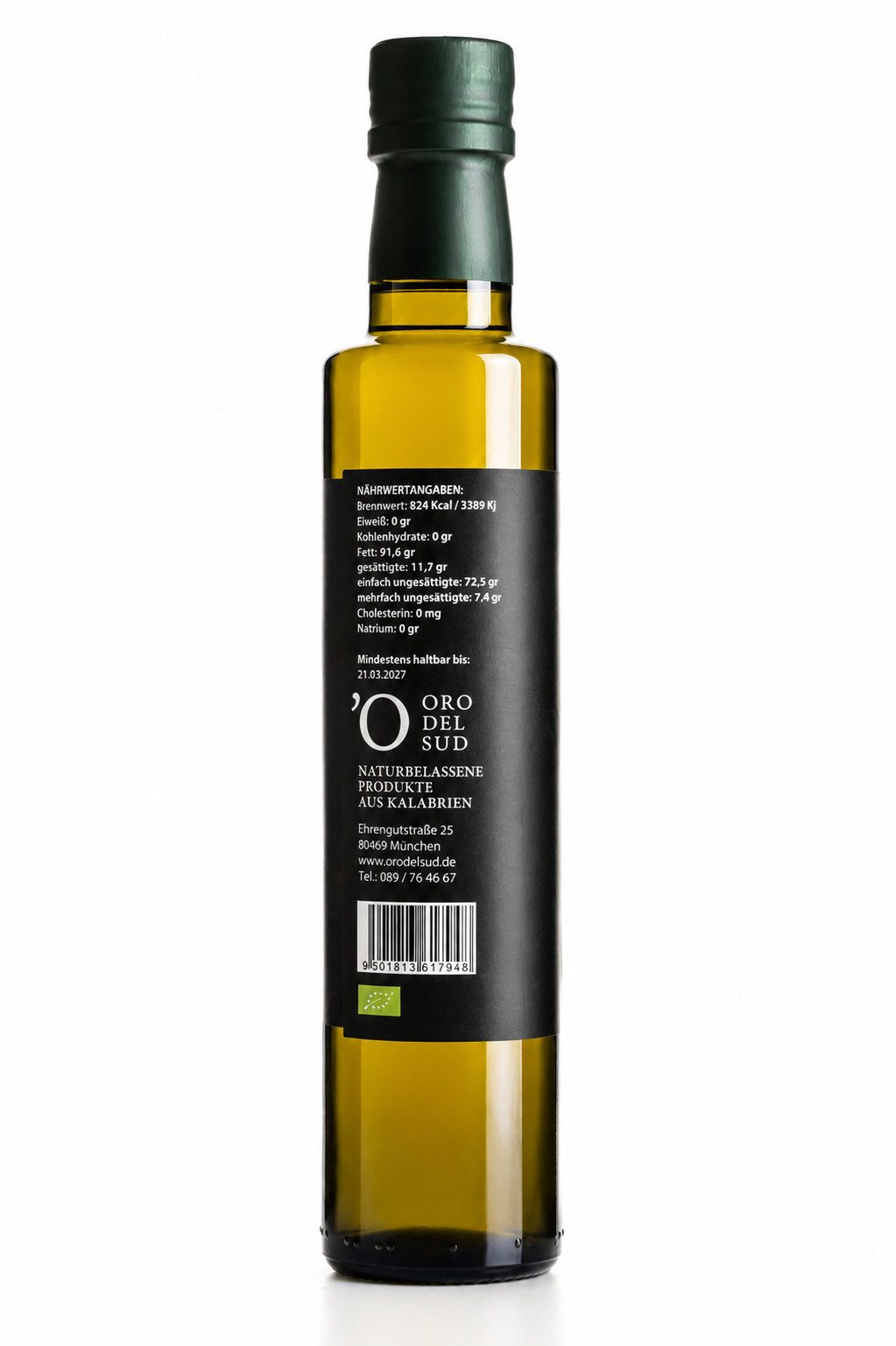 Orodelsud Speiseöl Trüffel-Olivenöl Extra Vergine 250 ml aus Kalabrien, 1 x 230 g, 0,25 l, 250 ml, 1 St. (Einzelartikel, 1 Flasche), Trüffelaroma, Kalabrien, natives Olivenöl extra