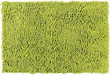 Badematte WENKO, Badteppich Chenille Anise Green Duschmatte, Polyester, Anisgrün