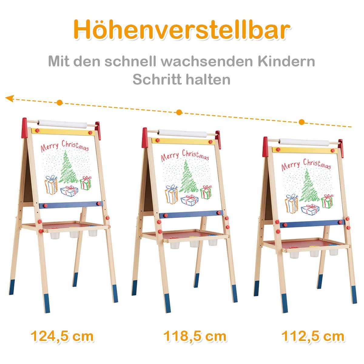 COSTWAY Standtafel, höhenverstellbar