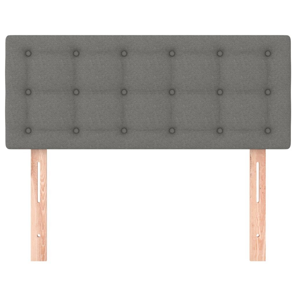 vidaXL Bett Kopfteil Dunkelgrau 80x5x78/88 cm Stoff (1-tlg)