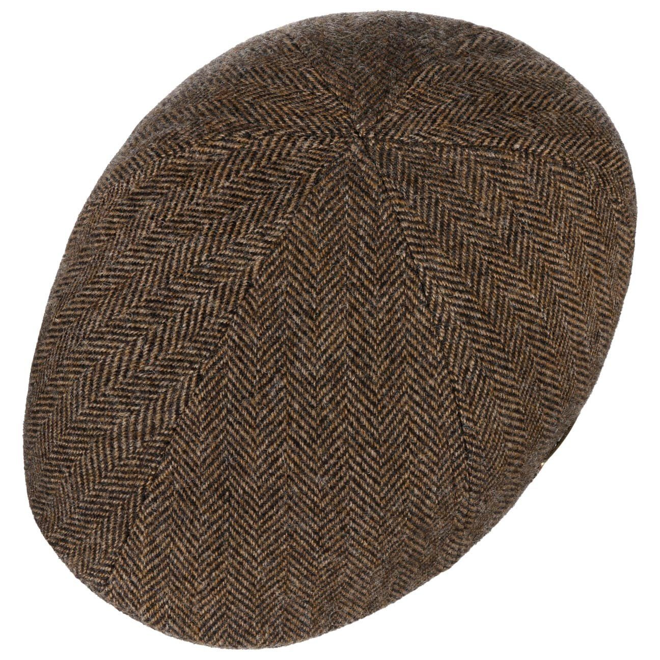Stetson Flat Cap Schirm Flatcap braun-schwarz (1-St) mit