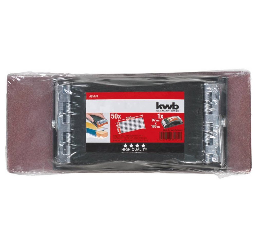 Thumbnail - kwb Schleifaufsatz PROFI Handschleifer-Set, mit 50 Schleifstreifen