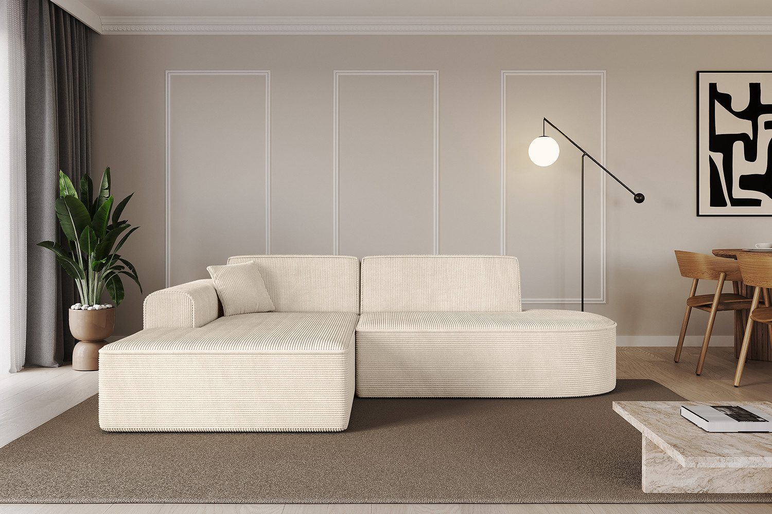 ALTDECOR Ecksofa IREA-L1-v3, Sofa Praktische Bequeme Funktionsecke Couch L-Form Eckcouch, Corner Sofa L-Form Vielseitige Sofa Wohnlandschaft Wohnzimmer