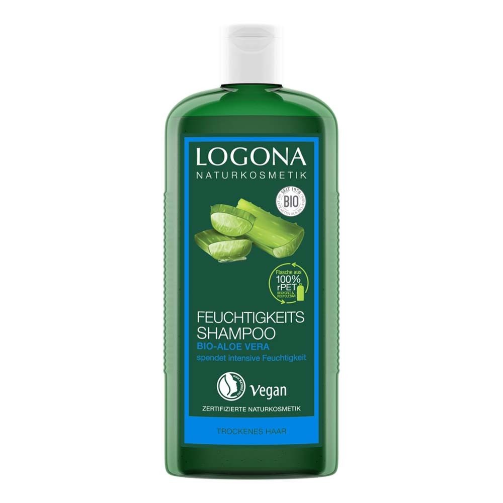 LOGONA Haarshampoo Aloe Vera - Feuchtigkeits Shampoo 250ml 6er Pack