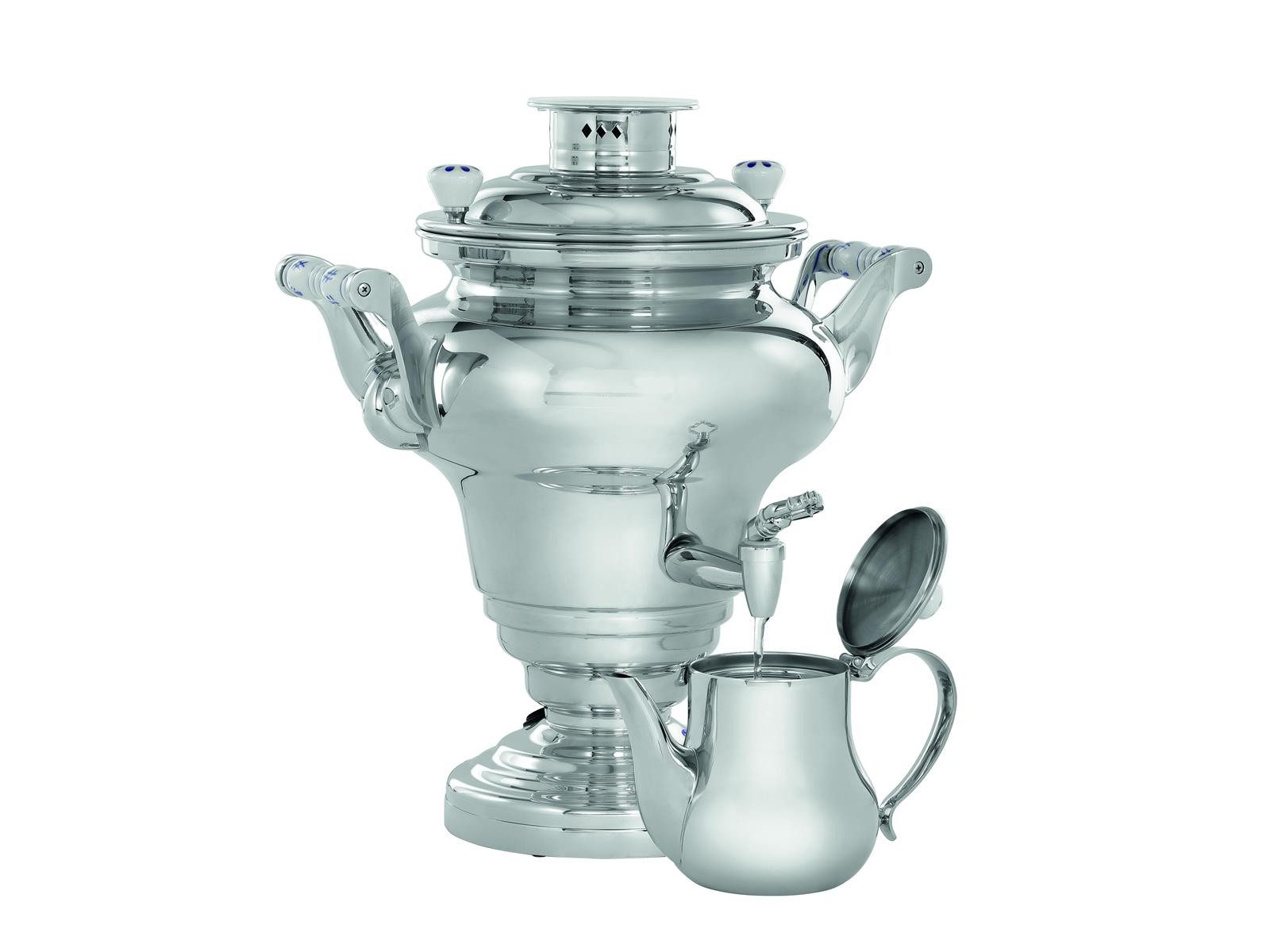 Bartscher Samowar Samowar 15L, mit Teekanne 2L, Edelstahl, 191005