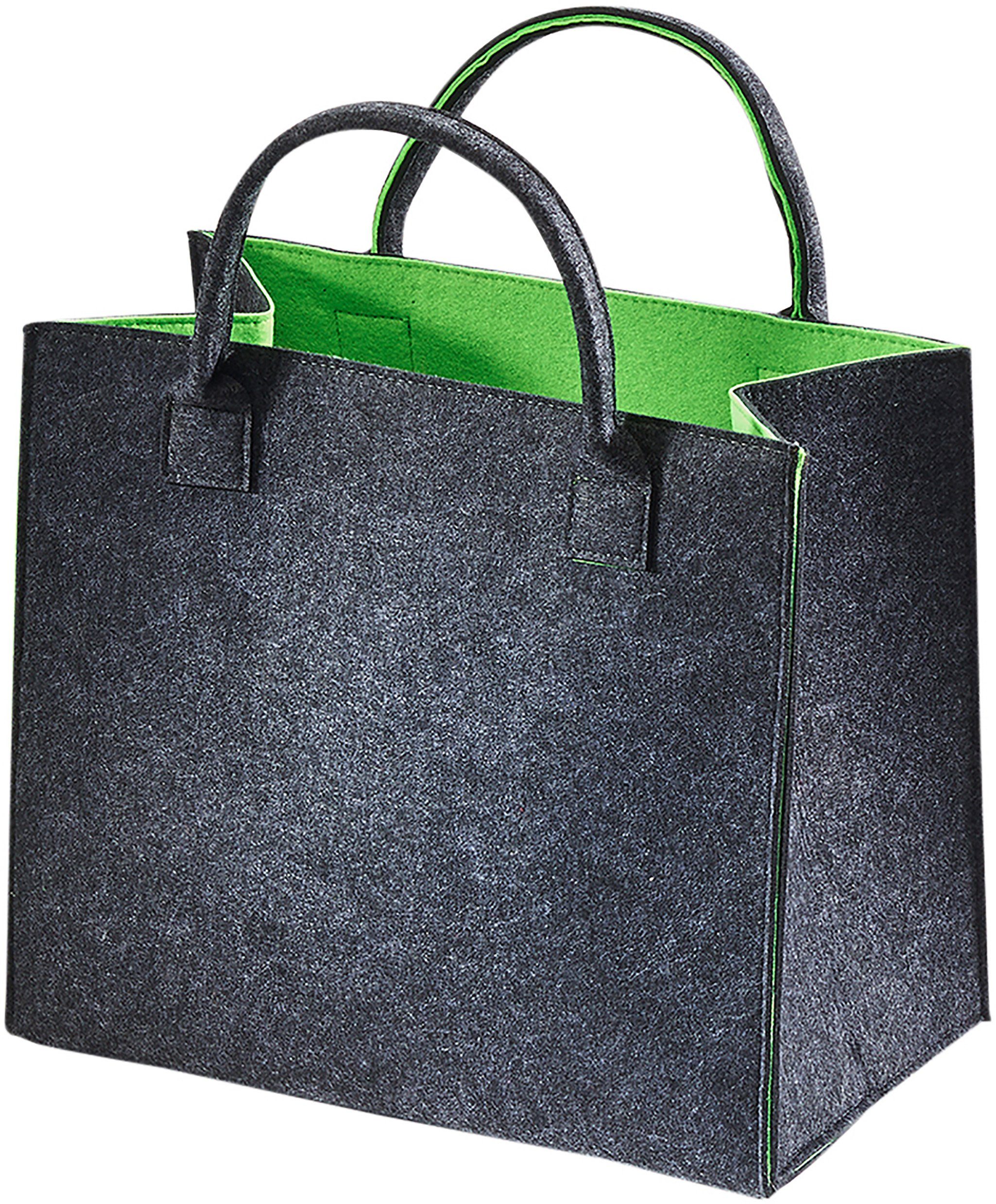 Kobolo Einkaufsshopper Filztasche außen grau meliert günstig online kaufen