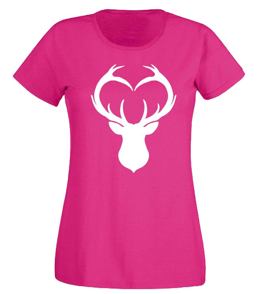 G-graphics T-Shirt Hirschkopf mit Geweih Slim-fit- günstig online kaufen