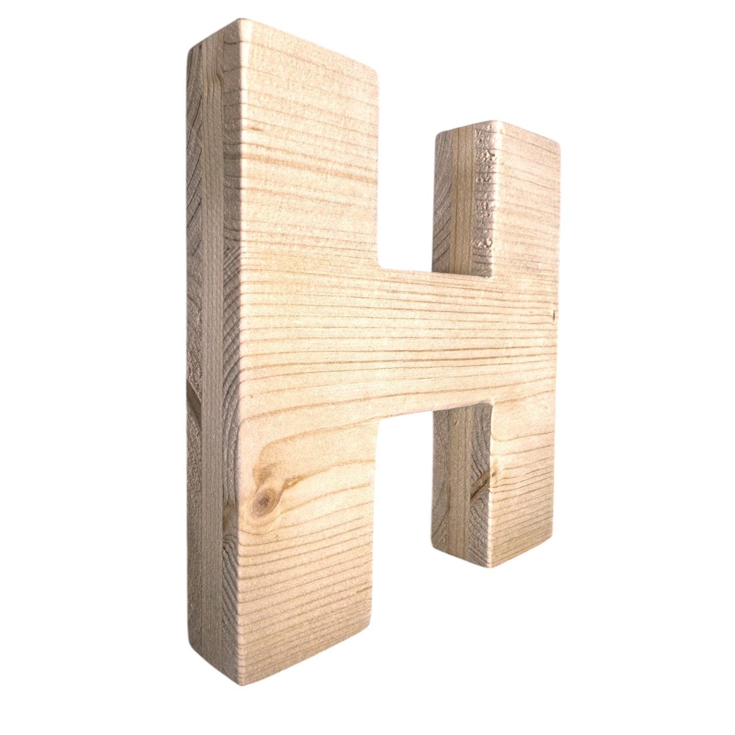 Zayno Deko-Buchstaben Holzbuchstabe "H" aus massivem Fichtenholz (Packung, 1 St., Fördert das Kennenlernen des Alphabetes), in liebevoller Handarbeit aus hochwertigem Fichtenholz gefertigt.