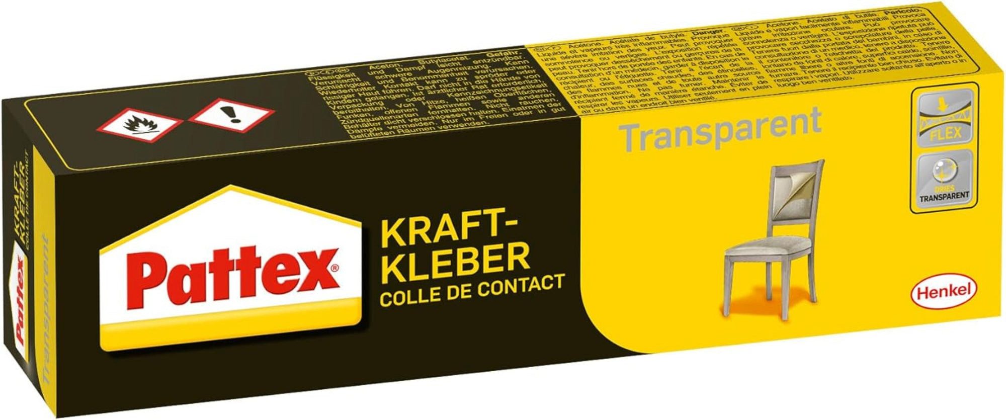 HENKEL Bastelkleber Pattex Kraftkleber Transparent 50g – Kontaktkleber