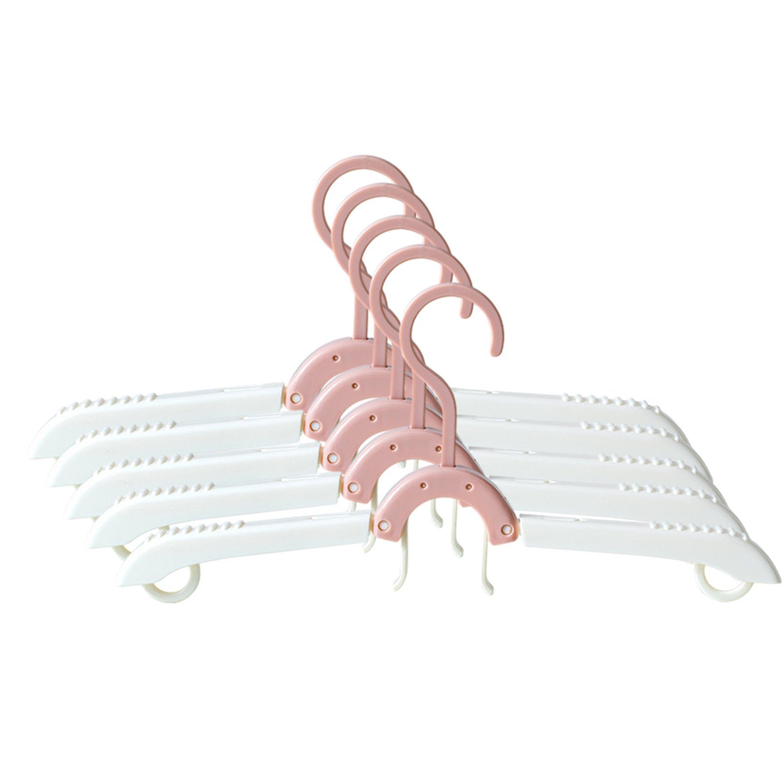 Blusmart Faltbarer Wäscheständer 2/5PCS Kleiderbügel Für Leichter Kleiderbügel, 5pcs Rosa