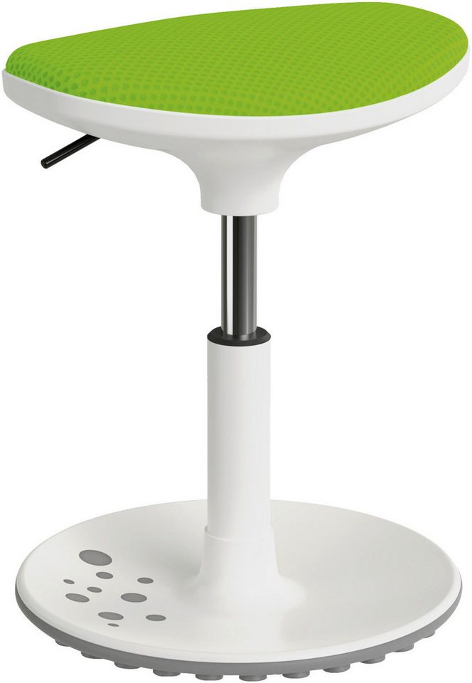 PAIDI Sitzhocker SPEEDY in verschiedenen Farben, ergonomisch & höhenverstellbar (Sitzhöhe 38 - 48 cm), Polyesterbezug, 360°-Schwingeffekt für aktives Sitzen, Kinderhocker