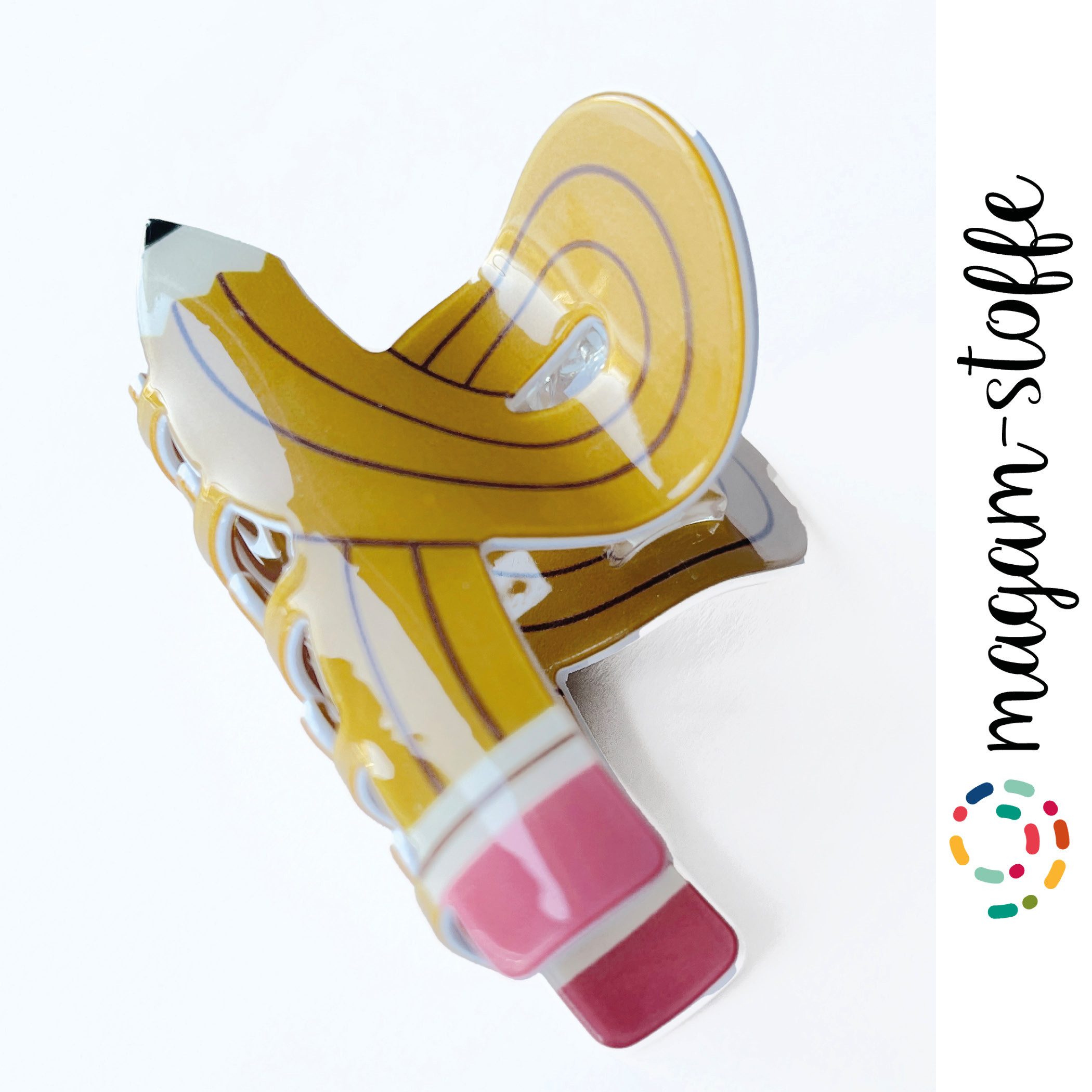 MAGAM-Stoffe Haarspange Bleistift, Modische Bleistift Haarspange Haarklammer aus Acryl, College-Stil