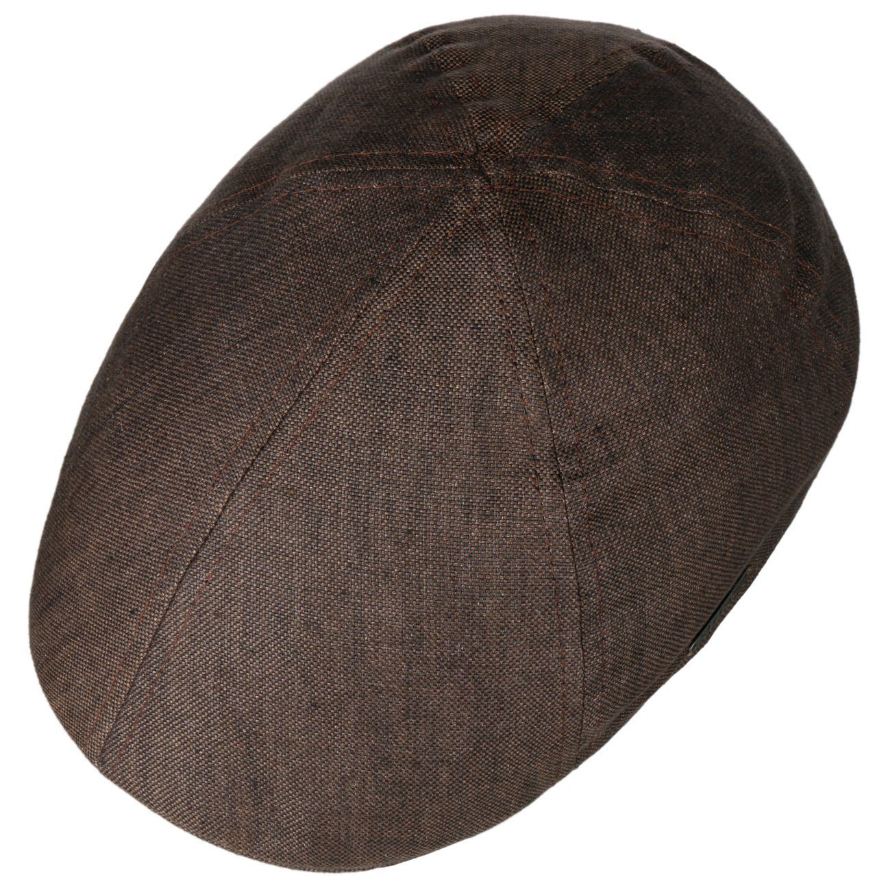 Stetson Flat Cap (1-St) Schirm, in Schirmmütze mit Made EU braun-meliert the