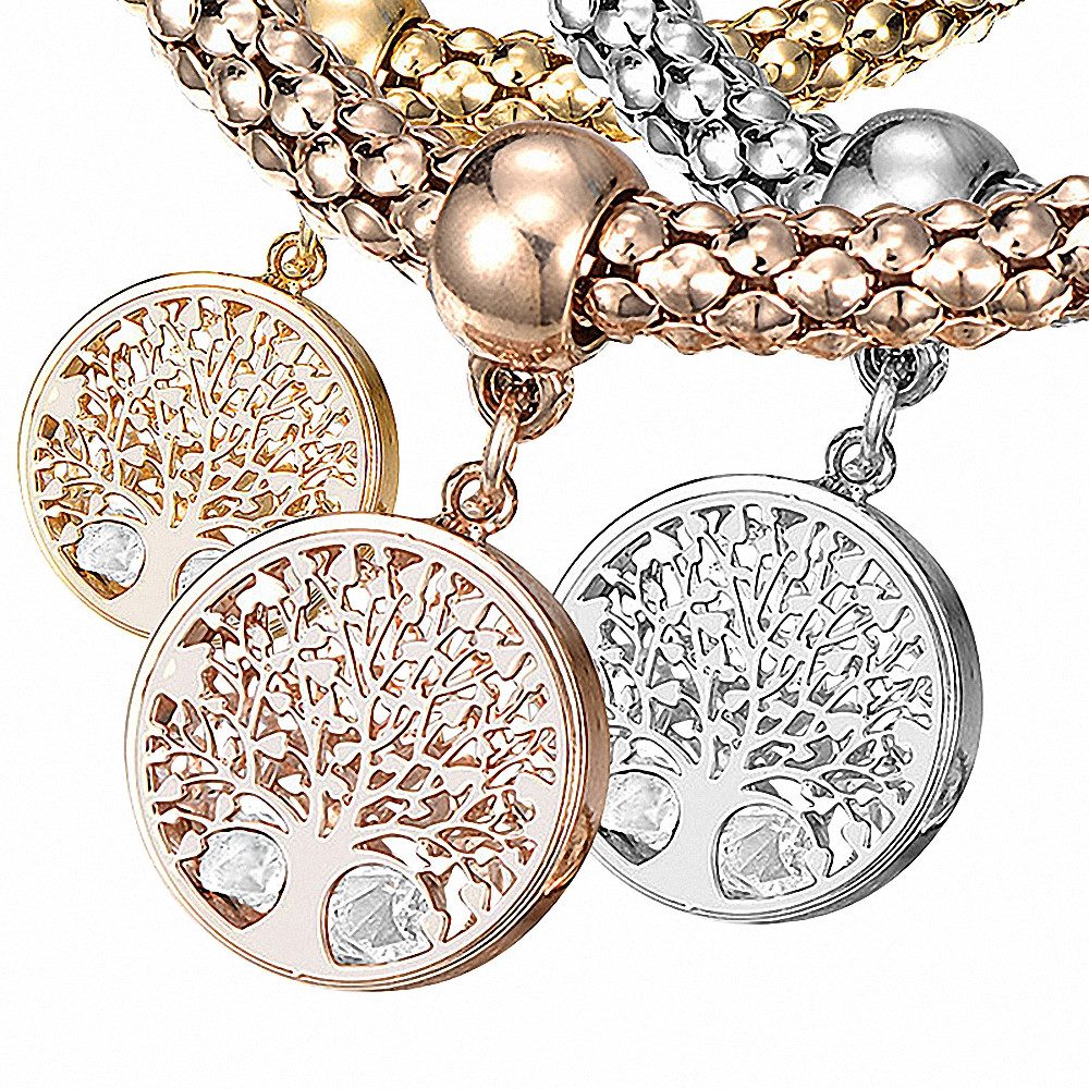 Taffstyle Armband Set Damen Armband Schmuck Set Baum des Lebens Kristall St günstig online kaufen