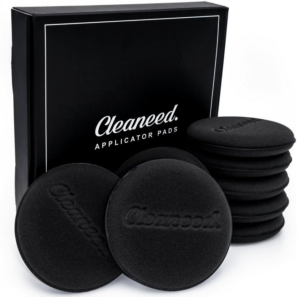 Cleaneed Autowaschbürste Applikator Pads fürs Auto – Universal Einsatzbar,  Ideal zur Auto Politur und Wachs, Lederpflege, Innenraum Schwamm,  Polierpad, Applikationsschwamm, (8-tlg), Universal Einsatzbar Applikator Pad