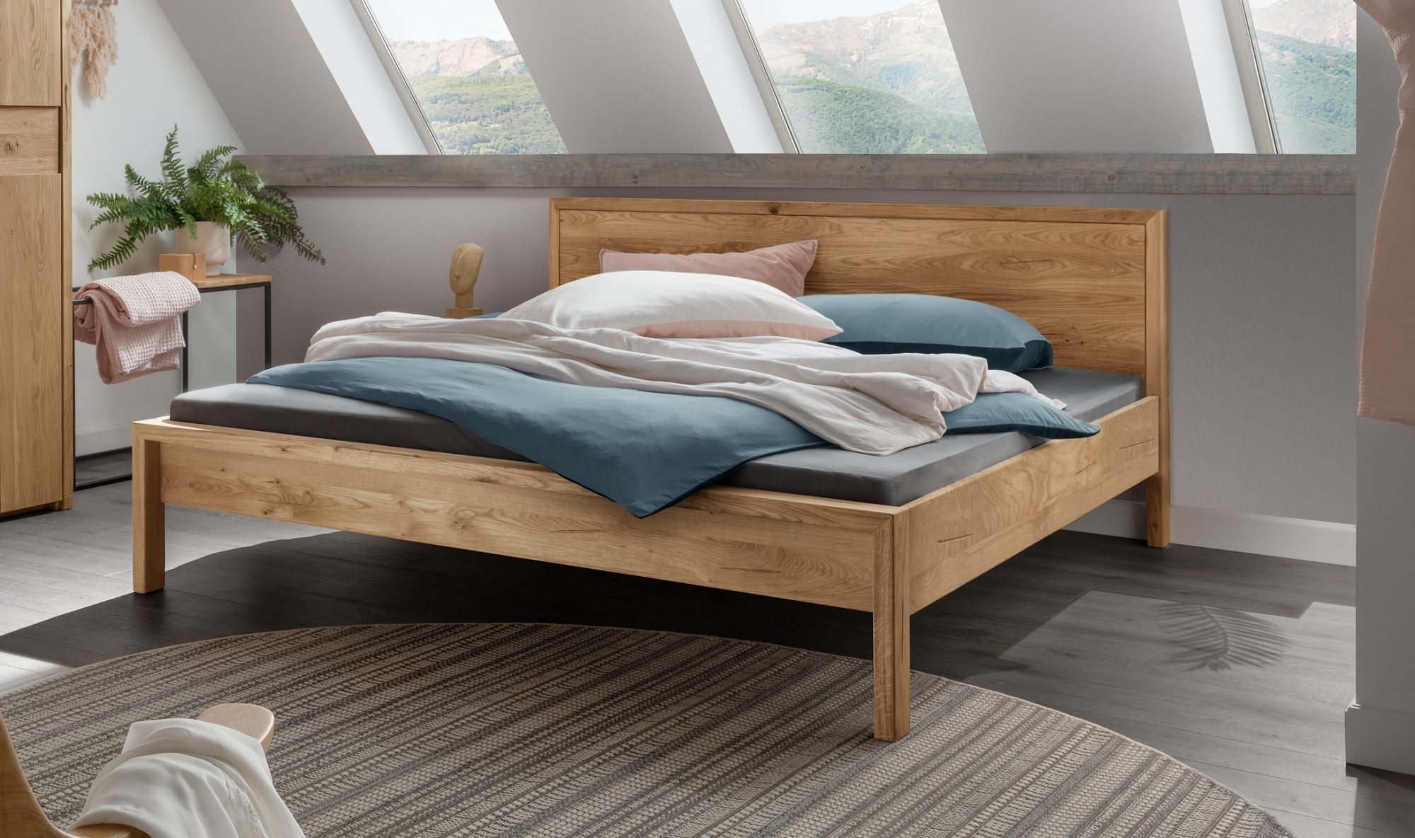Home affaire Massivholzbett Huven Doppelbett, Holzbett, günstig online kaufen