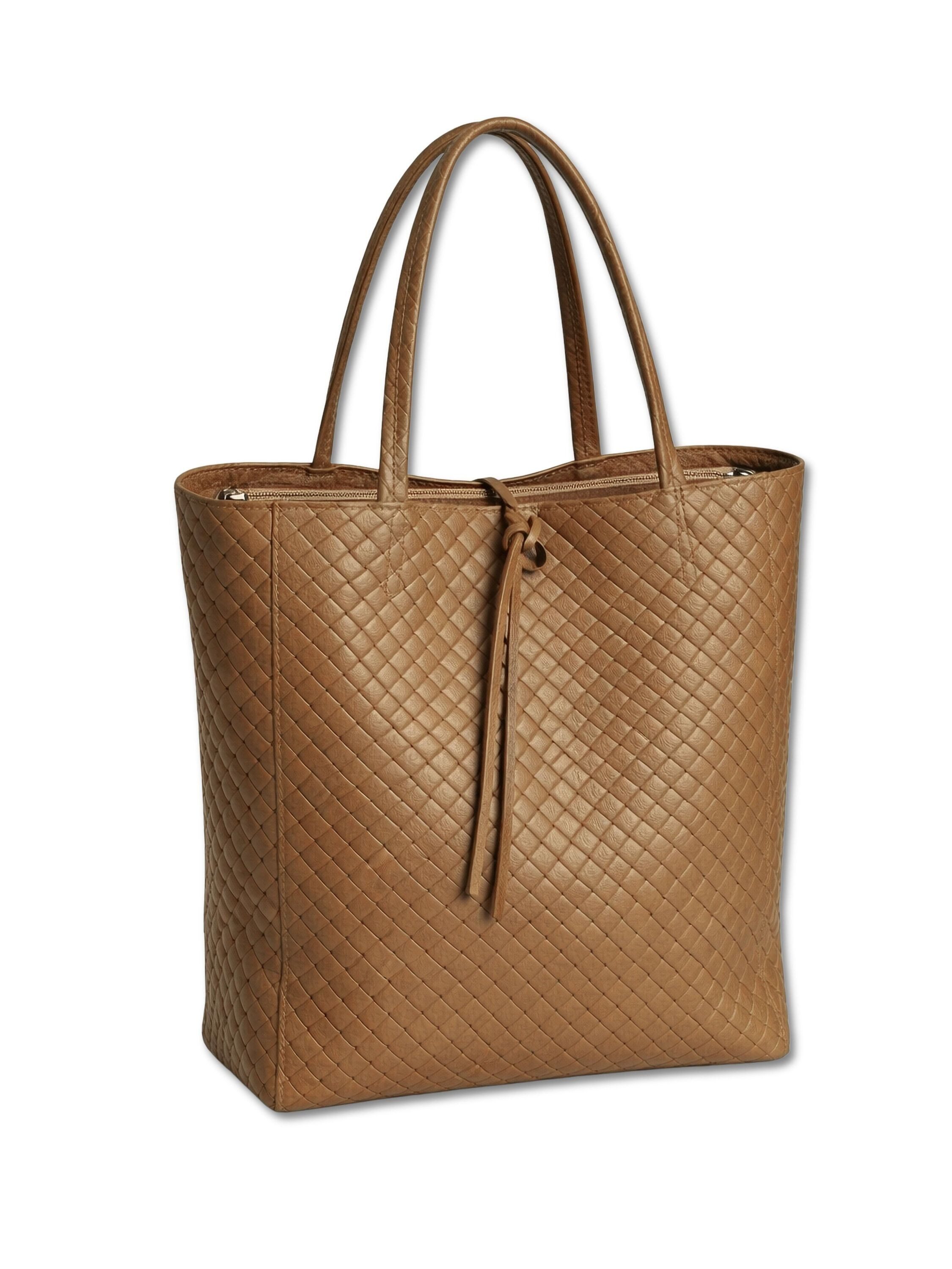 COLLEZIONE ALESSANDRO Schultertasche Flecht, aus Rindsleder, Made in Italy