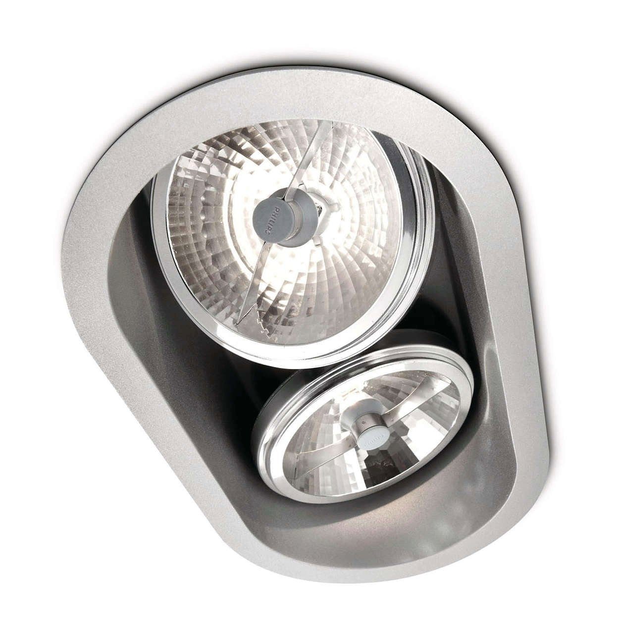Philips Lighting Einbauleuchte Einbauspot Indus, 2-flammig, schwenkbar, grau | Alle Lampen