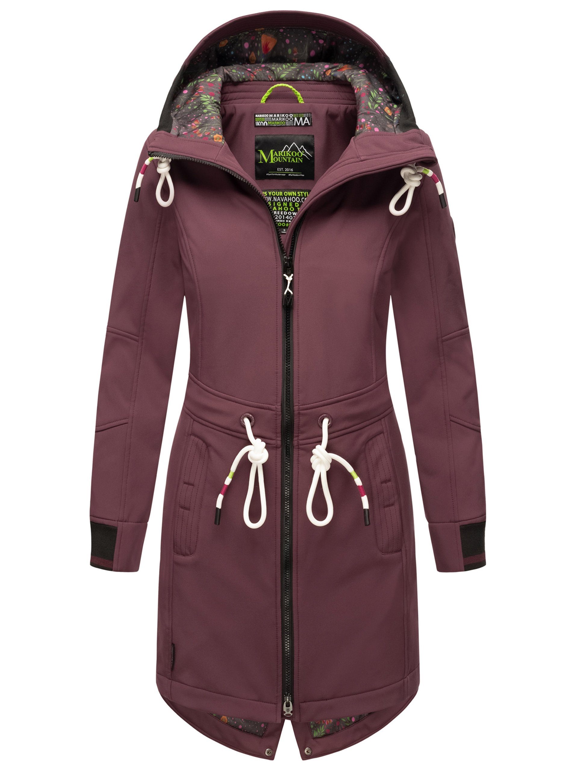 Marikoo Softshelljacke Mount Furnica mit hochschließendem Kragen