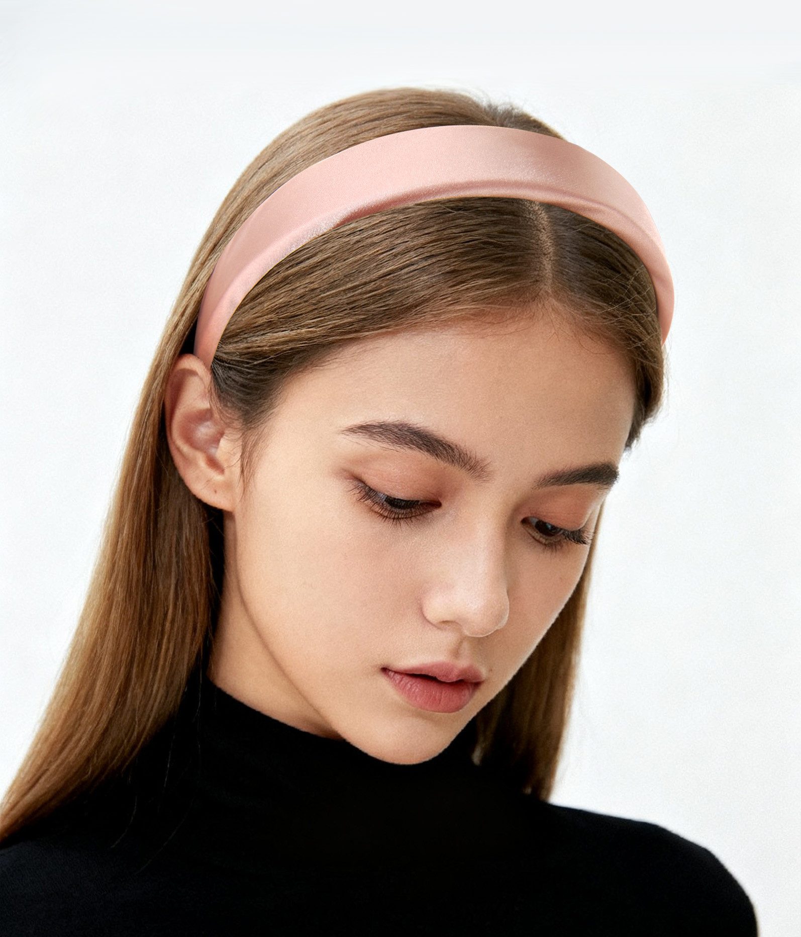 axy Haarreif Haarreif mit Stoff gepolstertes Candy Colours, Vintage Damen Haareifen Haarband Satin Bezogen