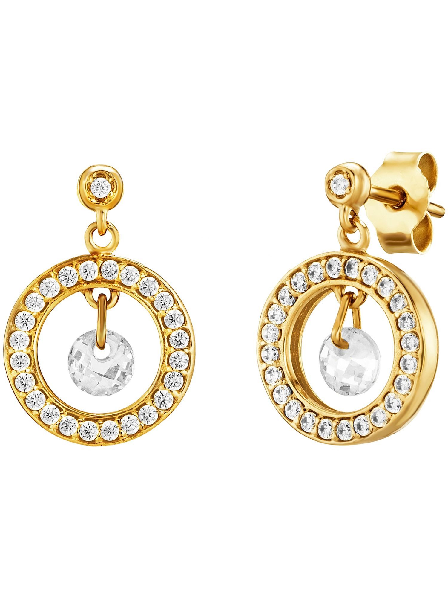 Julie Julsen Paar Ohrstecker JJER0975.3, Julie Julsen JJER0975.3 Damen Ohrstecker 925 Gold weiß