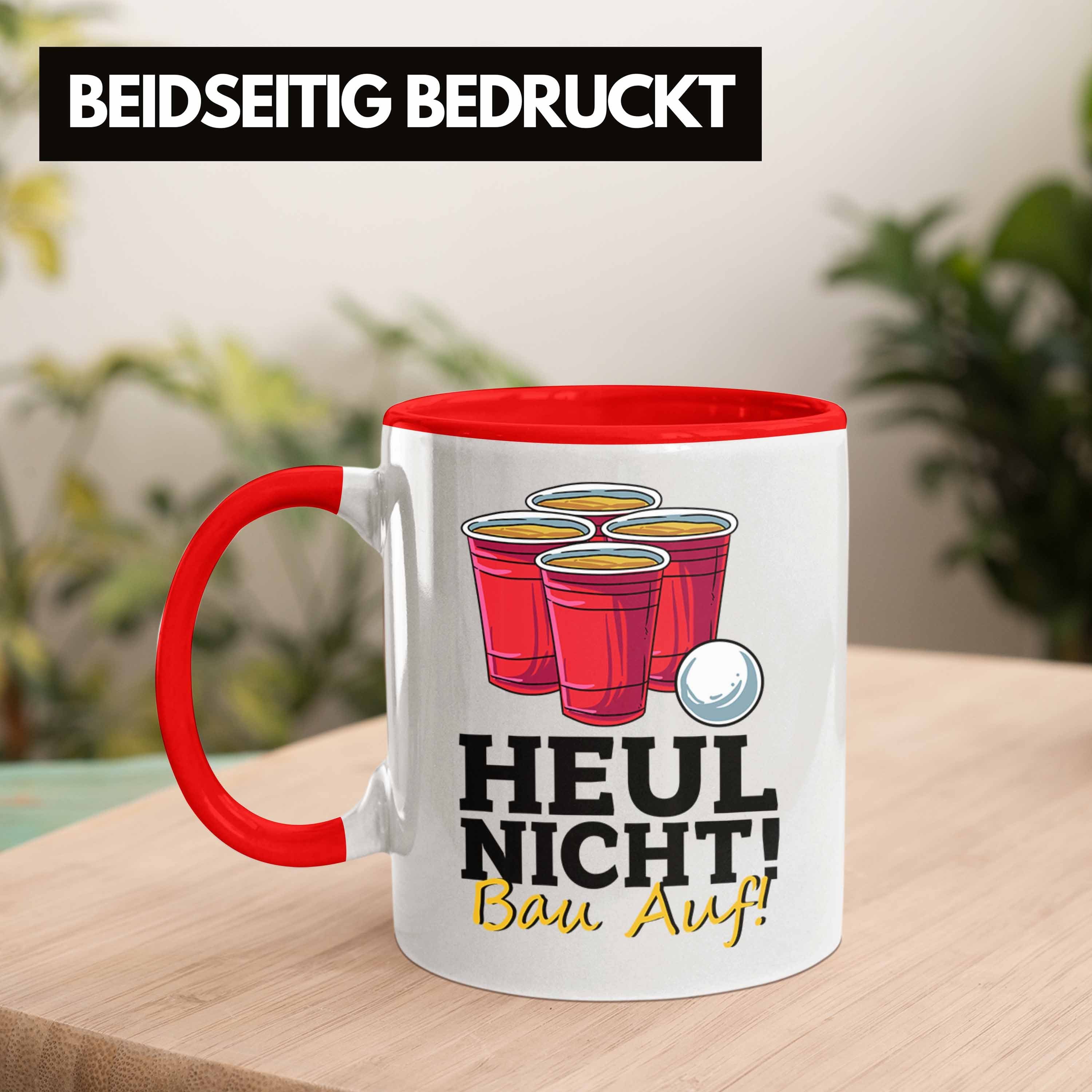 Trendation Tasse für Pong Tasse Lustige Auf" Bau Nicht "Heul Fans Bierpong Rot Beer