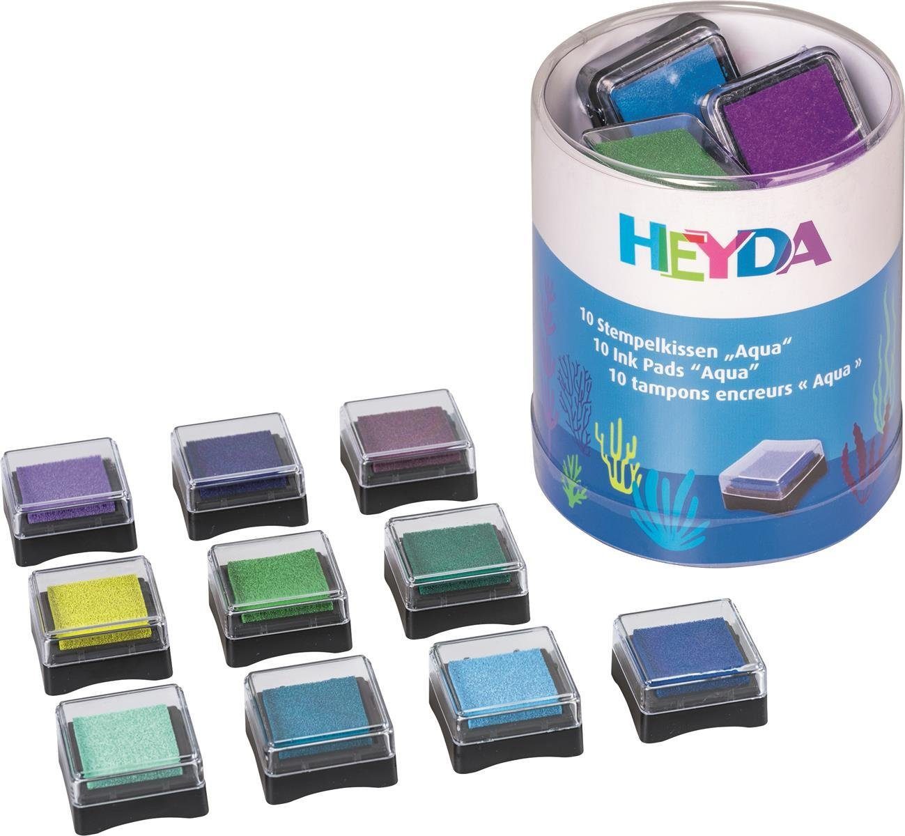 Heyda 6XHeyda 204888472 Stempelk.Set Aqua Stempelkissen