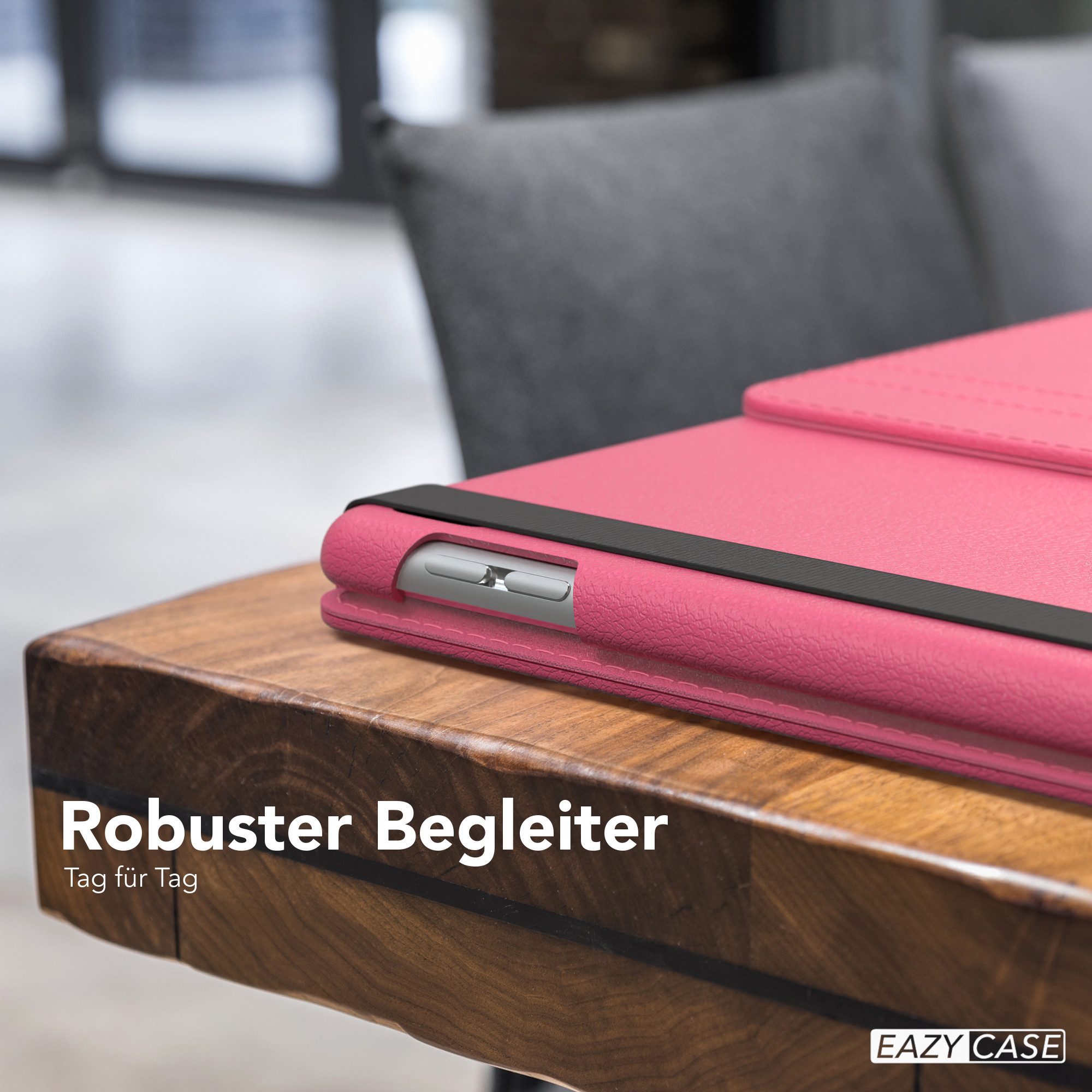 EAZY CASE Tablet-Hülle Rotation Case für Apple iPad Pro 2. Gen. (2017) 12,9 Zoll, Klapphülle zum Aufstellen Rundum Hülle Book Tablet Slim Klappcase Pink