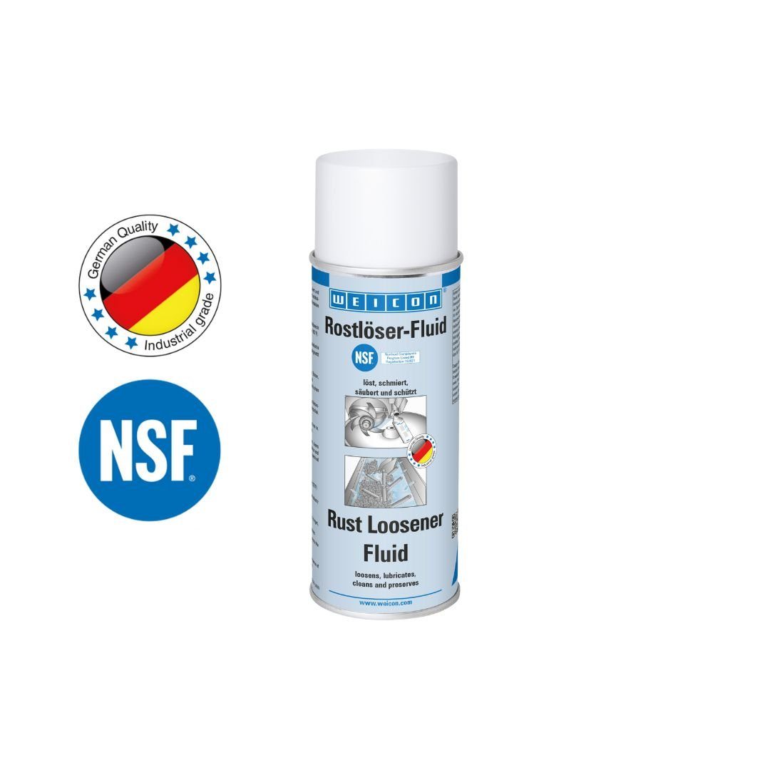 WEICON Rostlöser-Fluid, Pflegeöl für den Lebensmittelbereich NSF H1 Rostentferner (Spraydose, [- NSF-zertifiziert)
