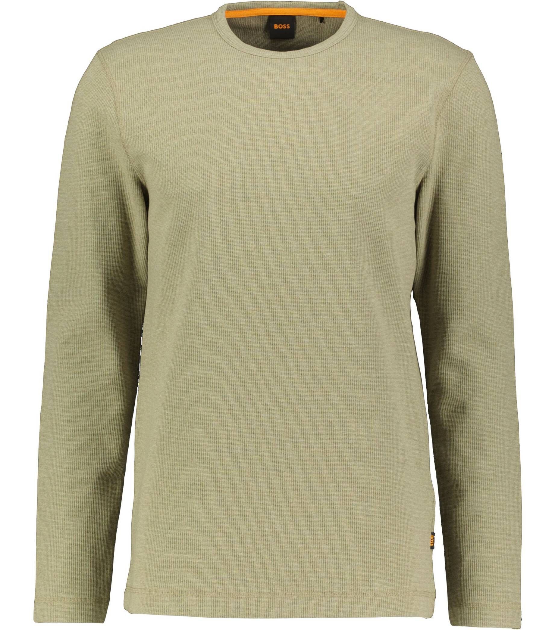 BOSS T-Shirt Herren Langarmshirt TEMPESTO (1-tlg) oliv (45) | T-Shirts