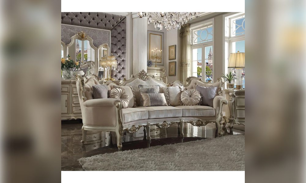 Xlmoebel Big-Sofa Barocke Holz geschnitzte Couch im Rokoko Design, 1 Teile, Hergestellt in Europa