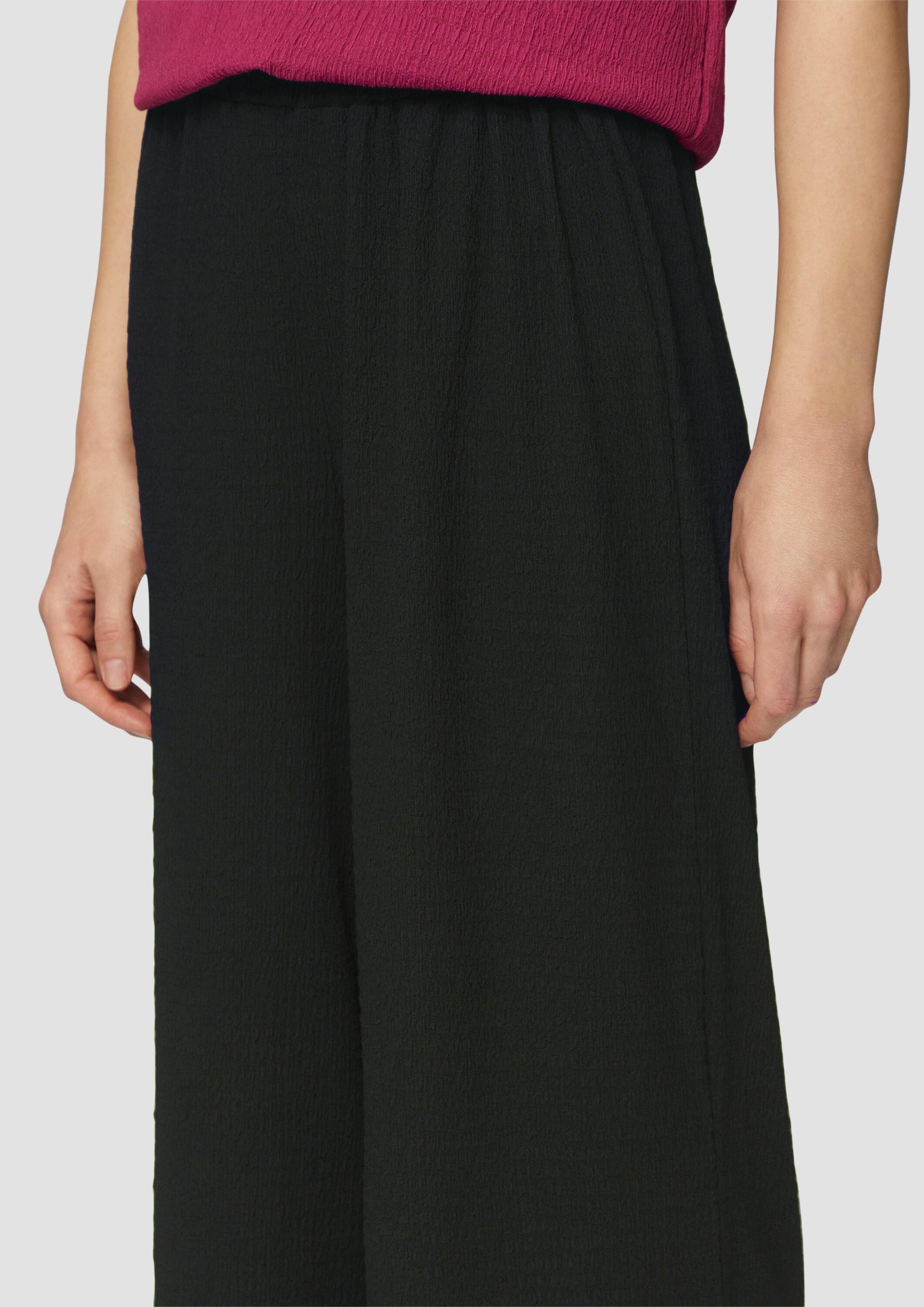 s.Oliver Chinos Hose Strukturierte Hose mit Wide Leg