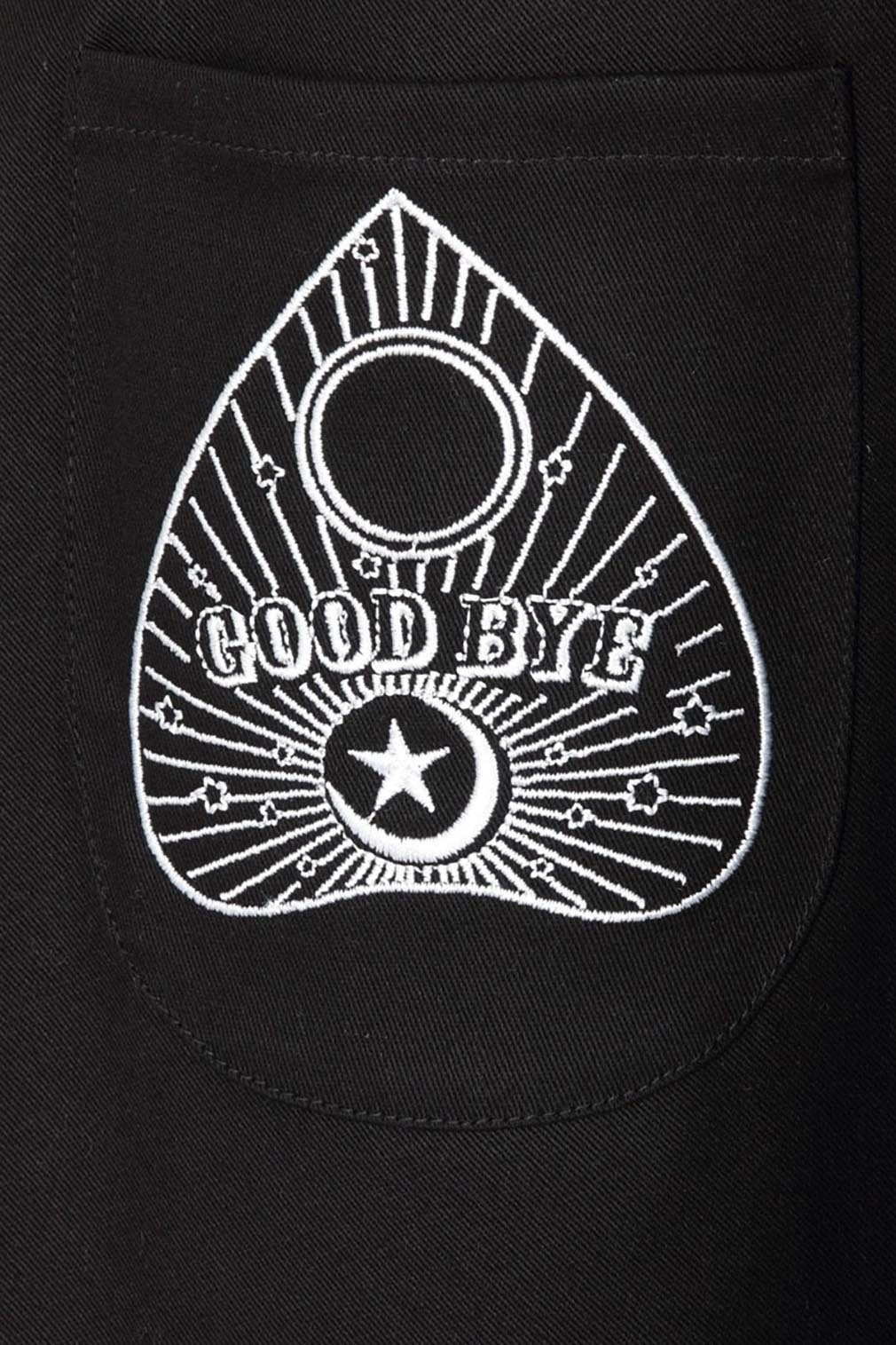 Hell Bunny A-Linien-Kleid Samara Pinafore Dress Gothic Schürzenkleid Latzrock