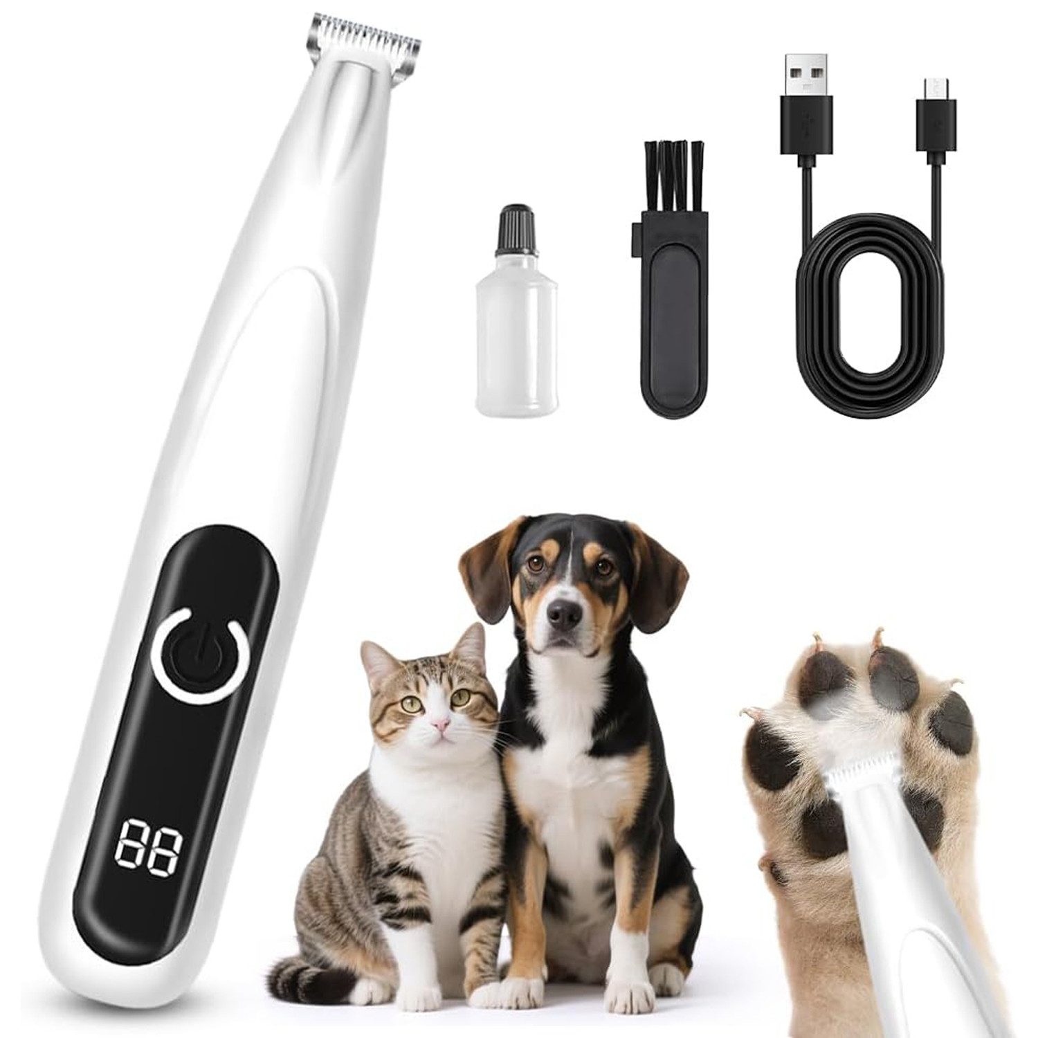 Hundeschermaschine Pfotentrimmer Elektrische Schermaschine Hund Katze Haustier
