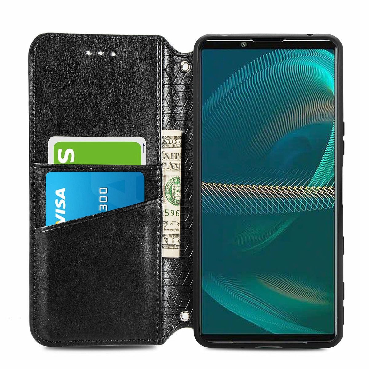 König Design Handyhülle Sony Xperia 5 III, Schutzhülle Schutztasche Case Cover Etuis Wallet Klapptasche Bookstyle