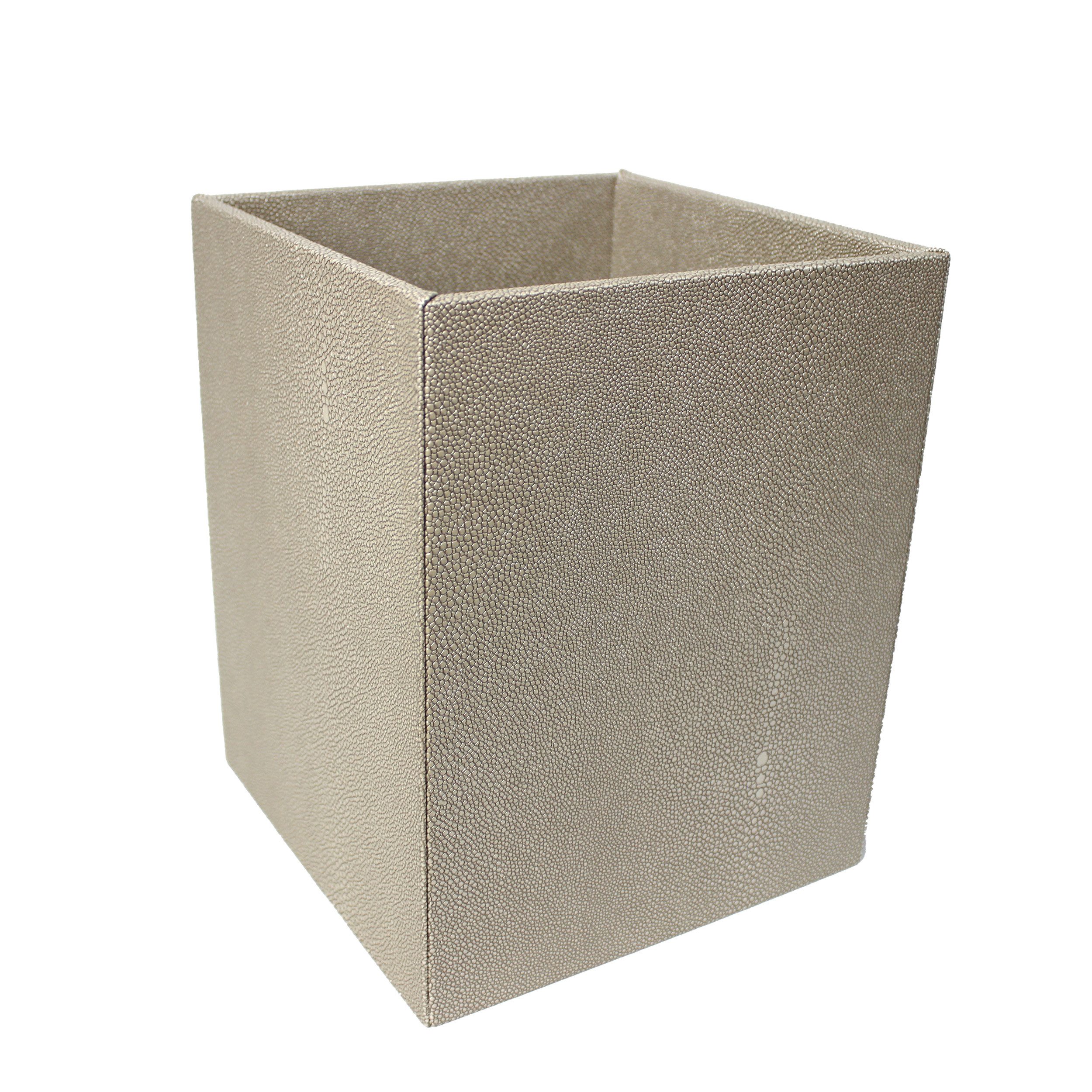 Signature Home Collection Papierkorb Papierkorb Rochenhaut Kunstleder eckig Сміттєві урни, abwischbar und pflegeleicht, Leder Optik