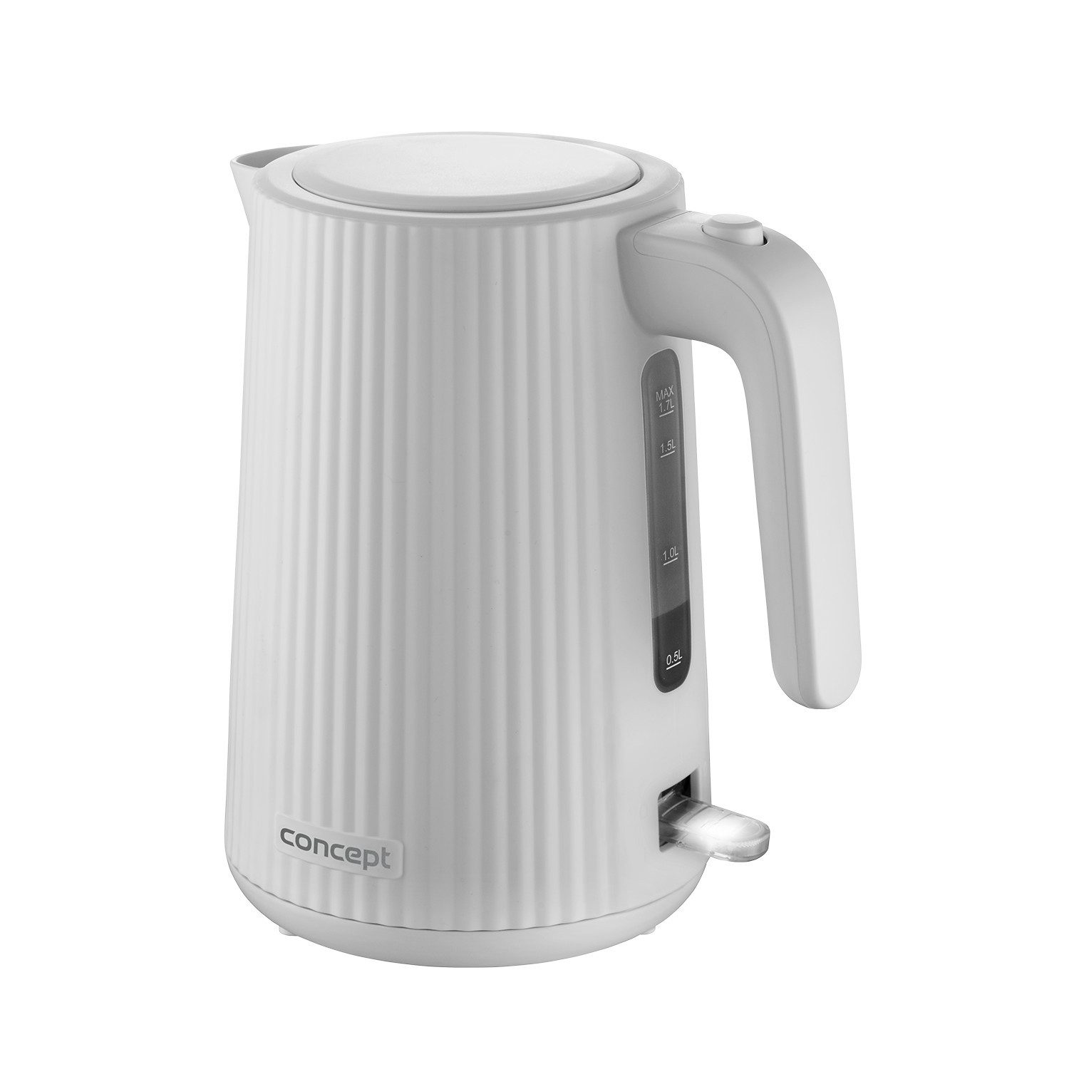 Concept Wasserkocher 1.7l 2200W, 1.7 l, 2200 W, Geriffeltes Design, dreifaches Sicherheitssystem, Sedimentfilter