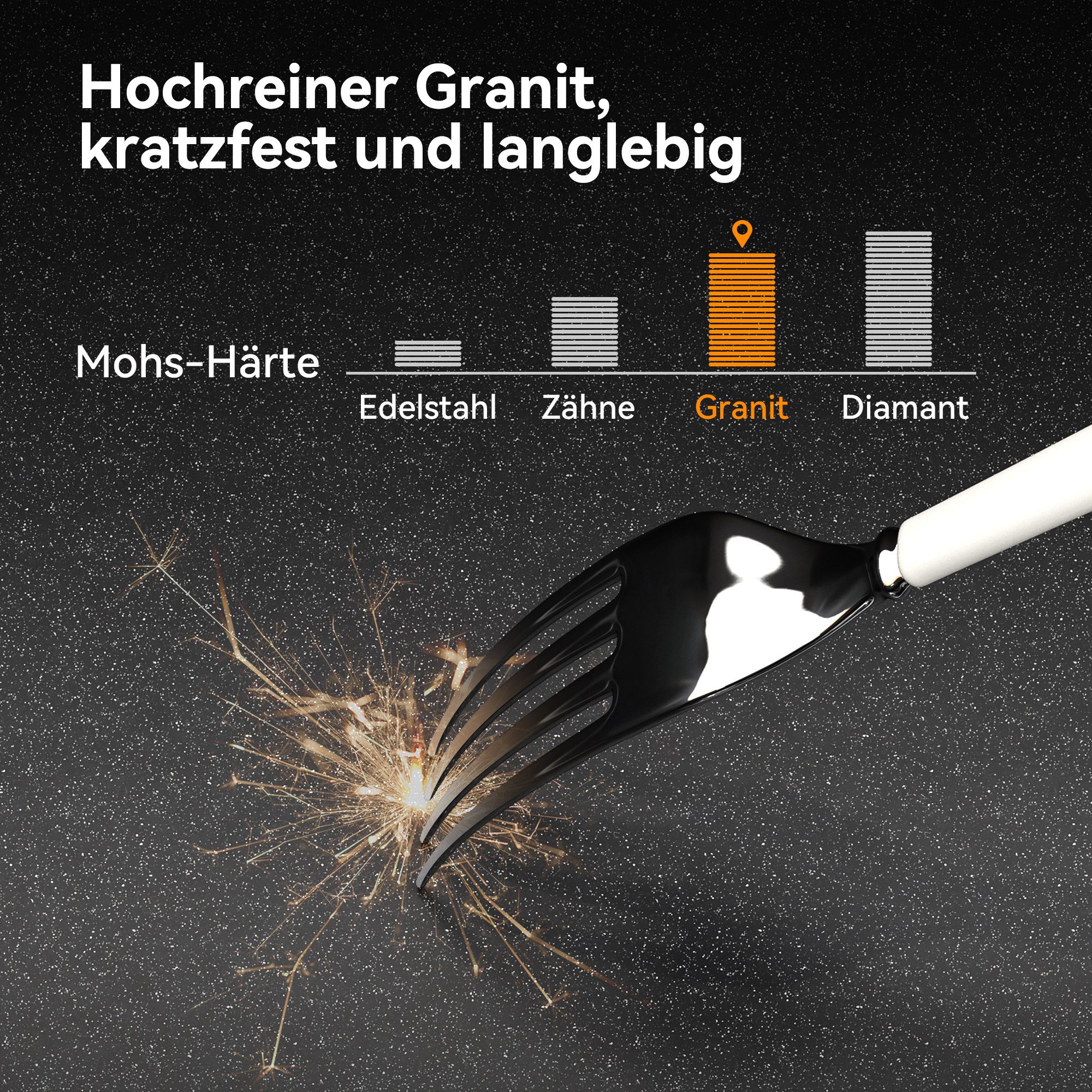 HOROW Granitspüle Granit Spüle in Schwarz 1 Becken Einbauspüle in 57 x 45 cm, 57/45 cm, mit Siphon Ab- und Überlaufgarnitur – Bild 3 von 5