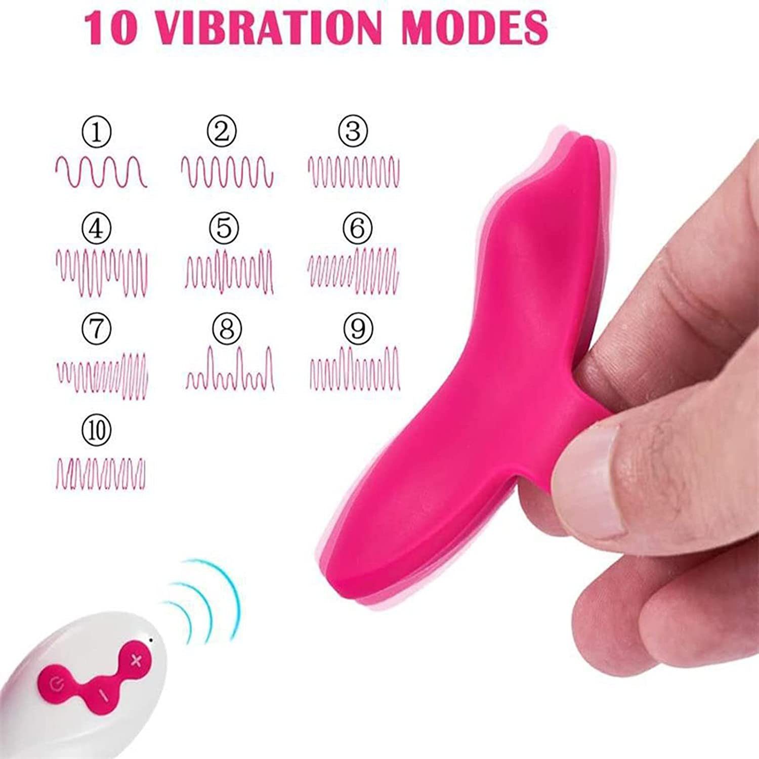 10 Slip-vibrator, Auflegevibratoren rosa Wearable Tragbare Leise mit Vibratoren,Unsichtbarer Butterfly-Vibrator Höschen Butterfly autolock Vibrationsmodi