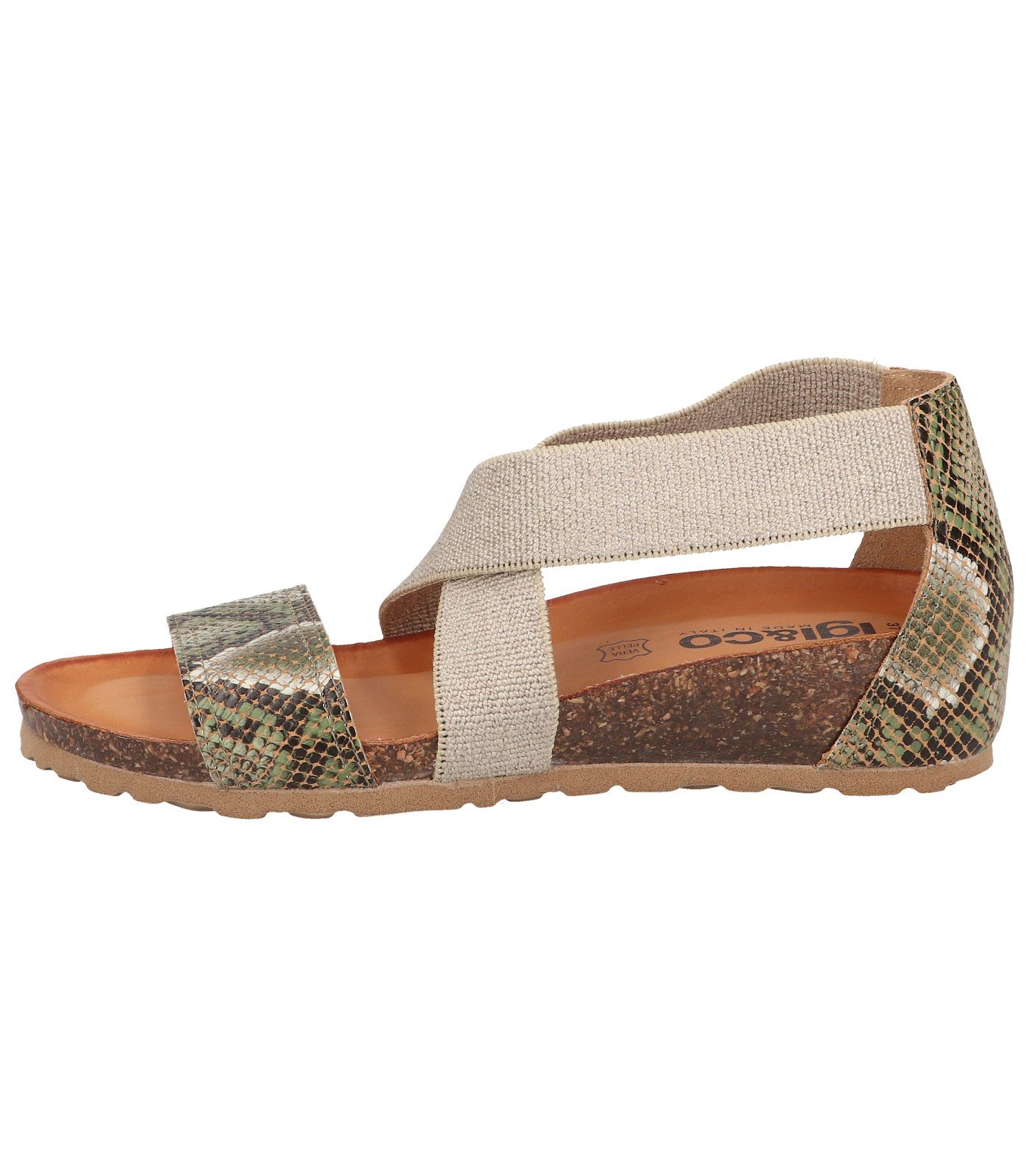 IGI & CO Sandalen Leder Grün Riemchensandalette